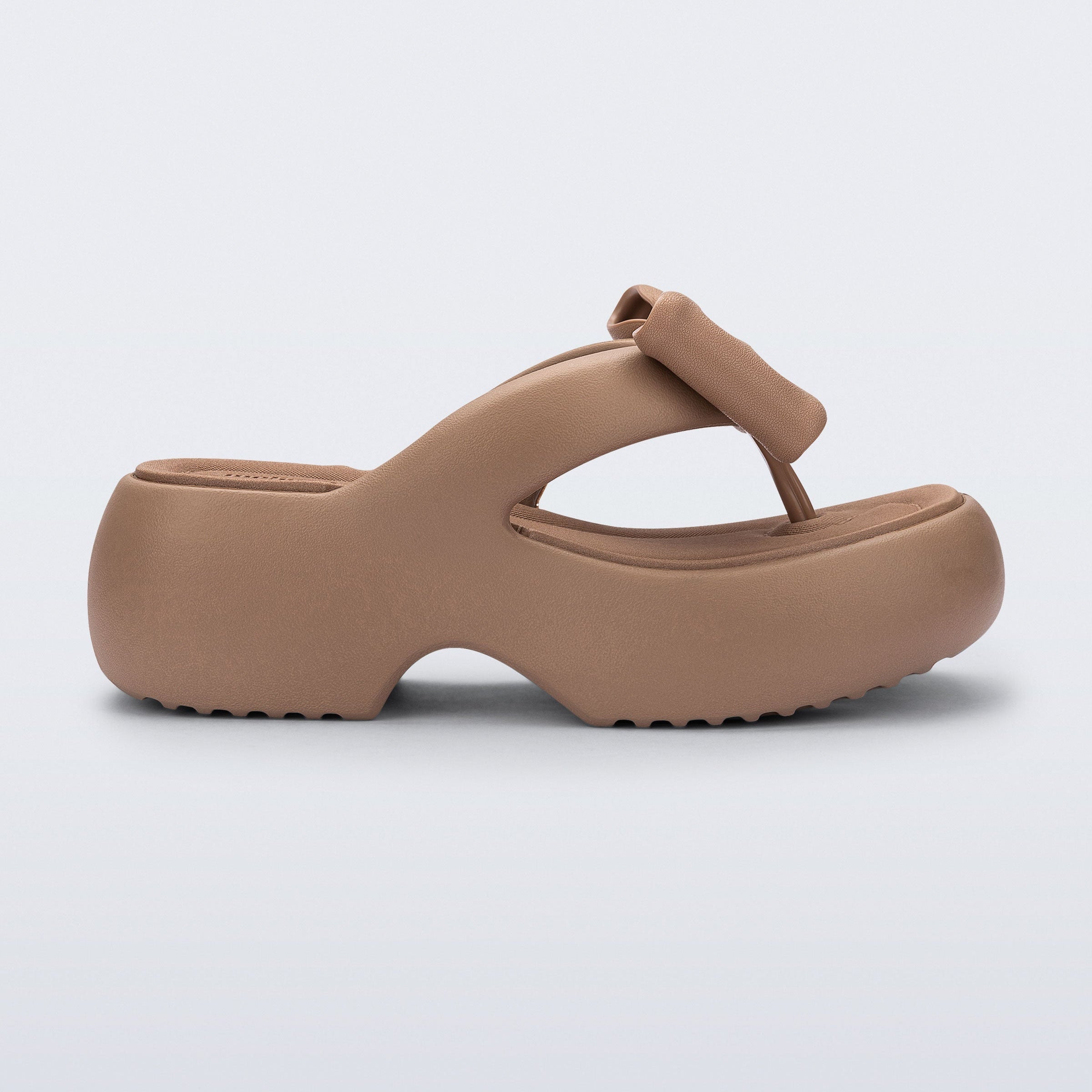 Melissa Free Fuzzy Platform Bow AD Brown Sandały Na Platformie Damskie Brązowe
