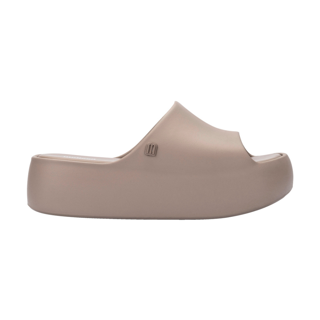 Melissa Free Platform Slide AD Dark Beige Klapki Damskie Na Platformie Beżowe