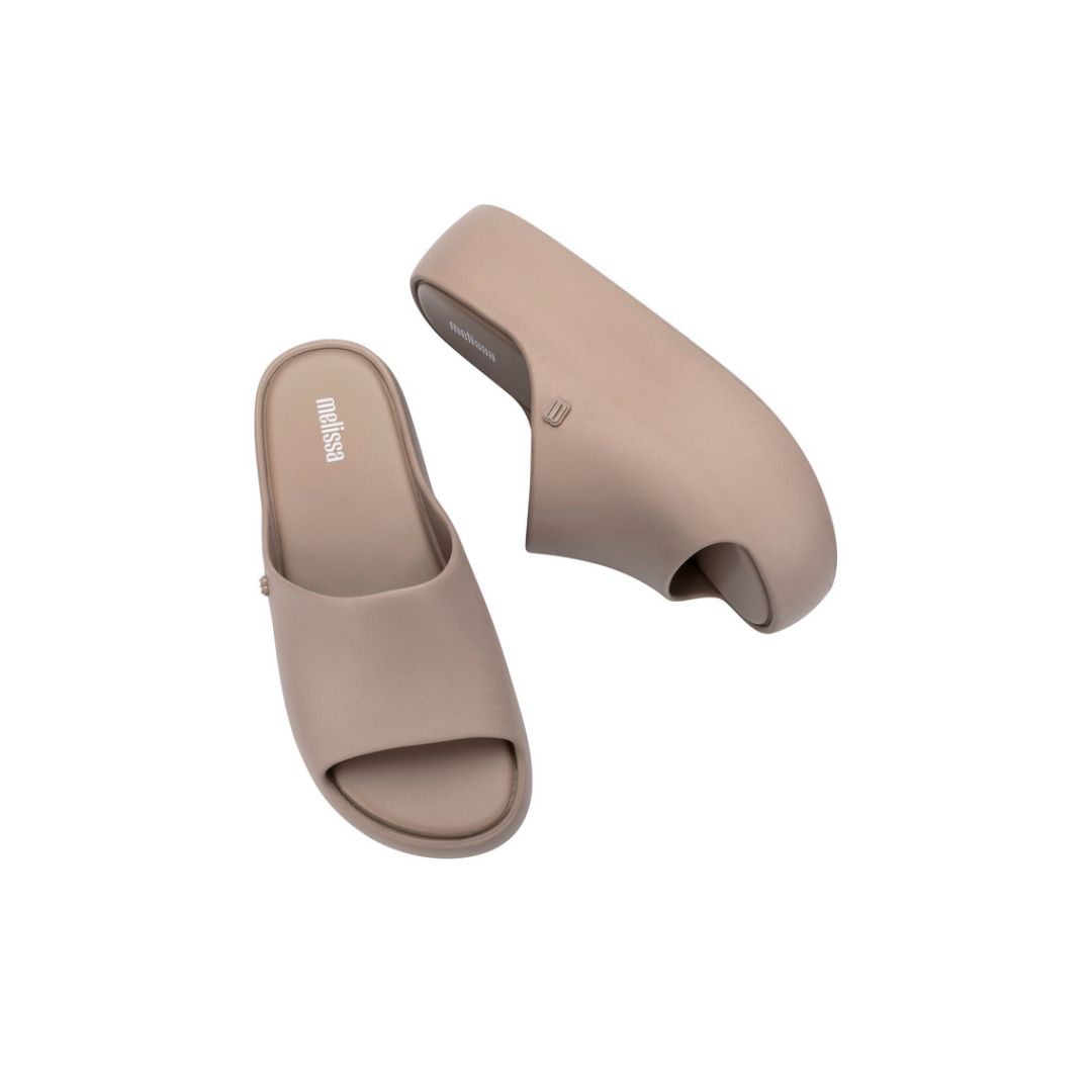 Melissa Free Platform Slide AD Dark Beige Klapki Damskie Na Platformie Beżowe