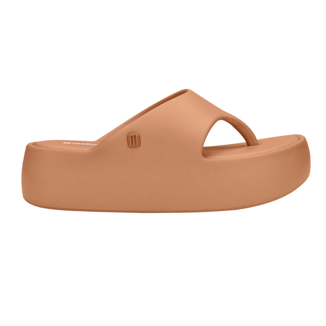 Melissa Free Platform Thong Ad Soft Brown Klapki Damskie Na Platformie Brązowe
