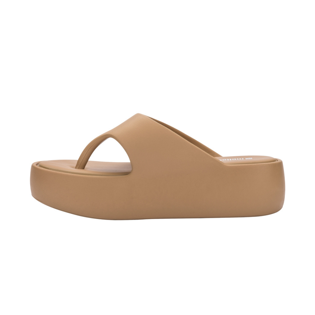 Melissa Free Platform Thong Ad Soft Brown Klapki Damskie Na Platformie Brązowe