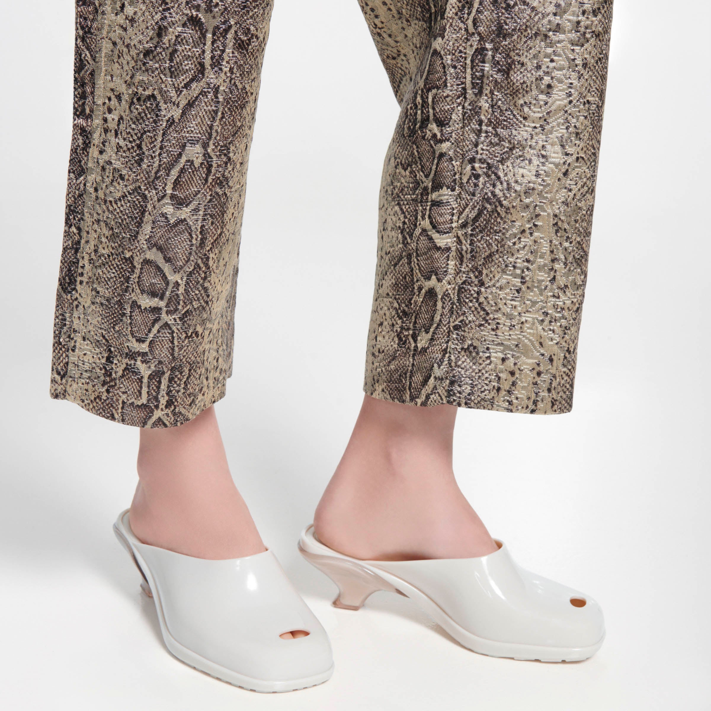 Melissa Gaia AD Light Beige Klapki Damskie Na Obcasie Beżowe