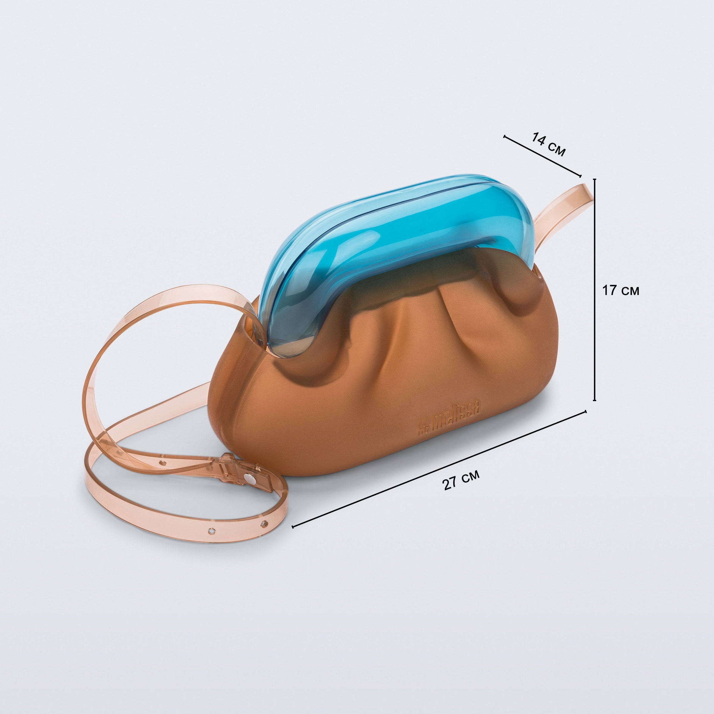 Melissa Glass Bag Orange / Blue Torba Damska Pomarańczowa