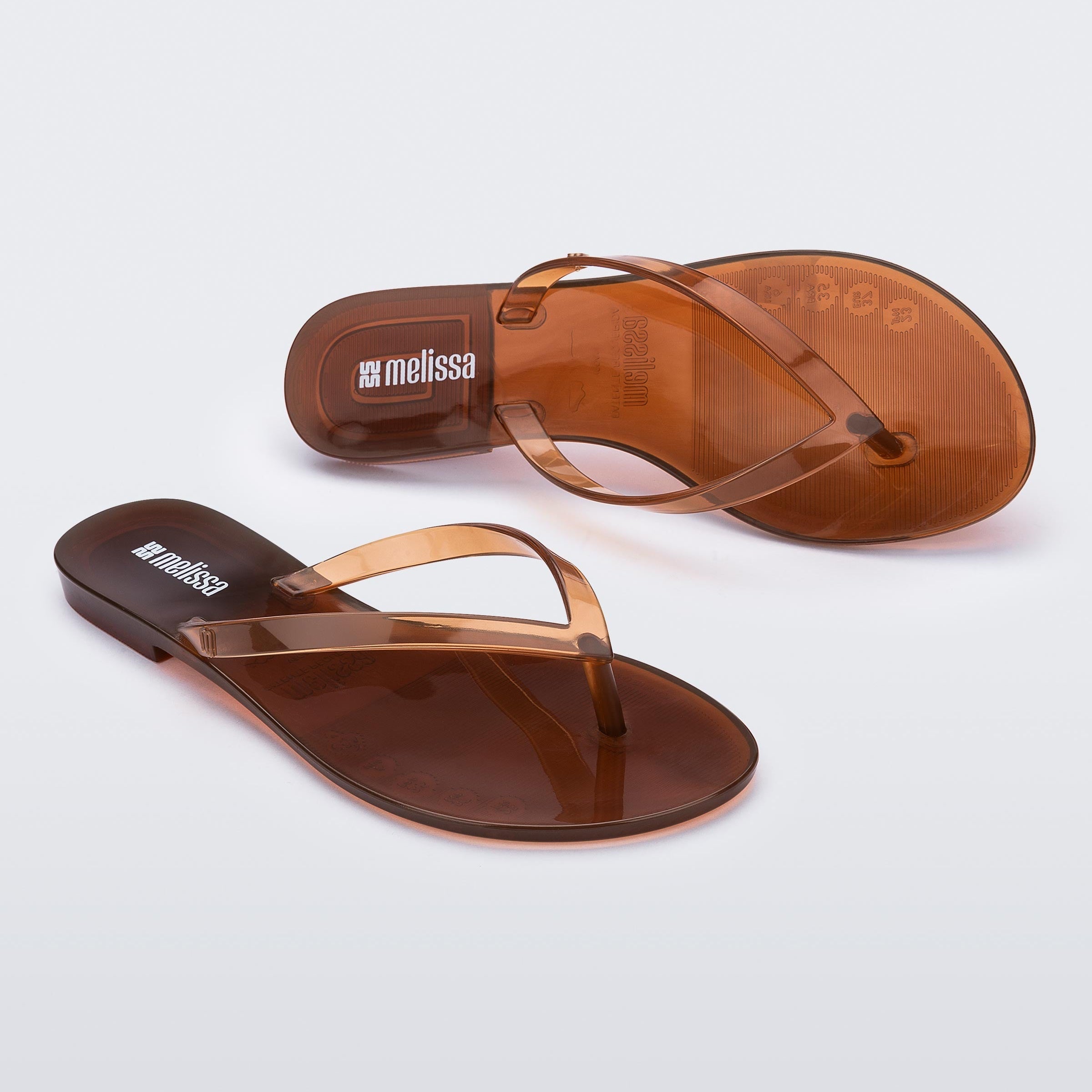 Melissa Harmonic Jelly AD Clear Brown Japonki Damskie Brązowe