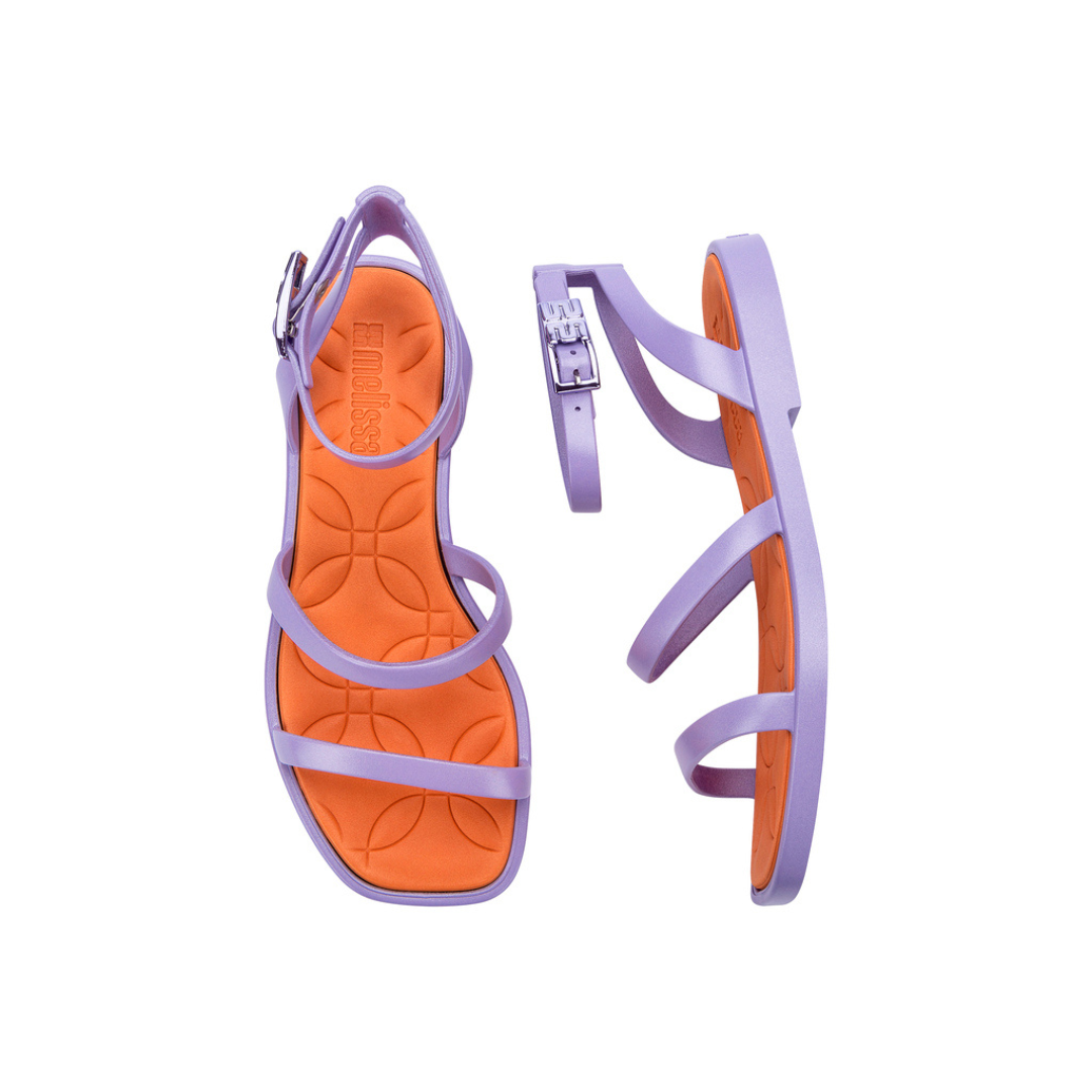 Melissa Heat Sandal Ad Lilac/Orange Klapki Damskie Liliowe