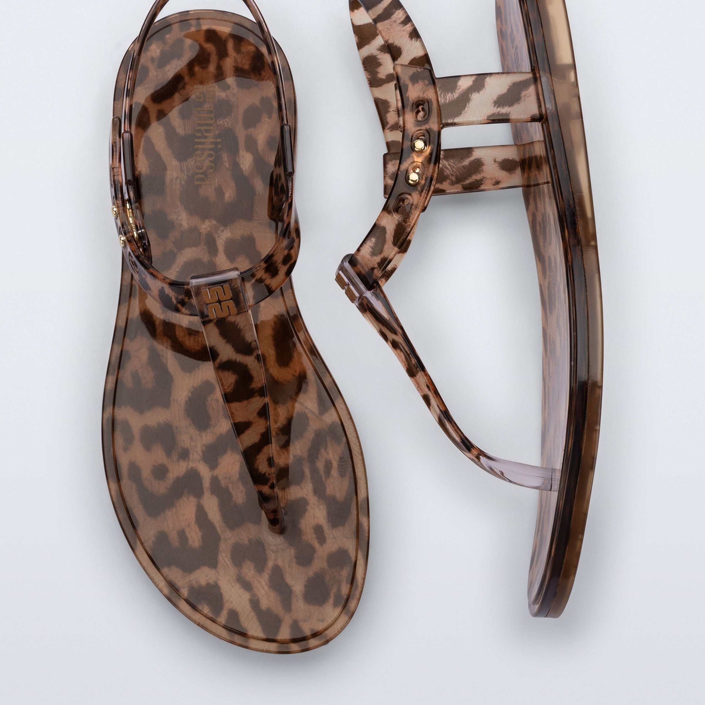 Melissa Jelly Gloss Sandal AD Black / Bronze Sandały Damskie Brązowy