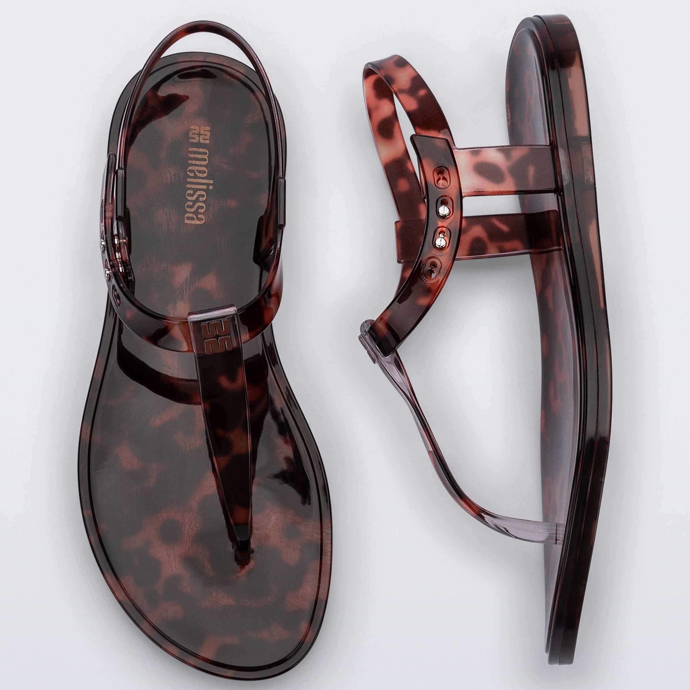 Melissa Jelly Gloss Sandal AD Black / Copper Sandały Damskie Czarne