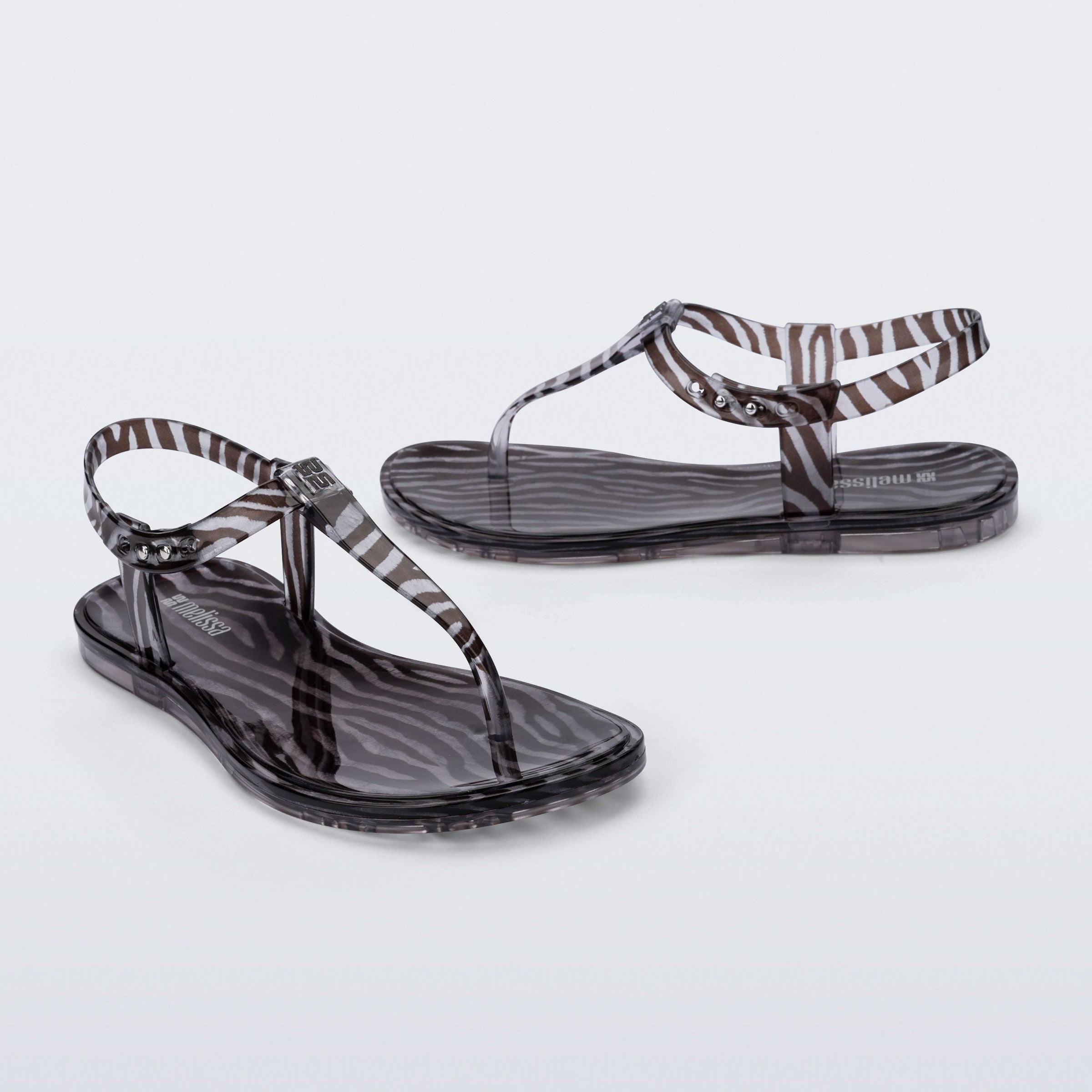Melissa Jelly Gloss Sandal AD Black / Silver Sandały Damskie Czarne