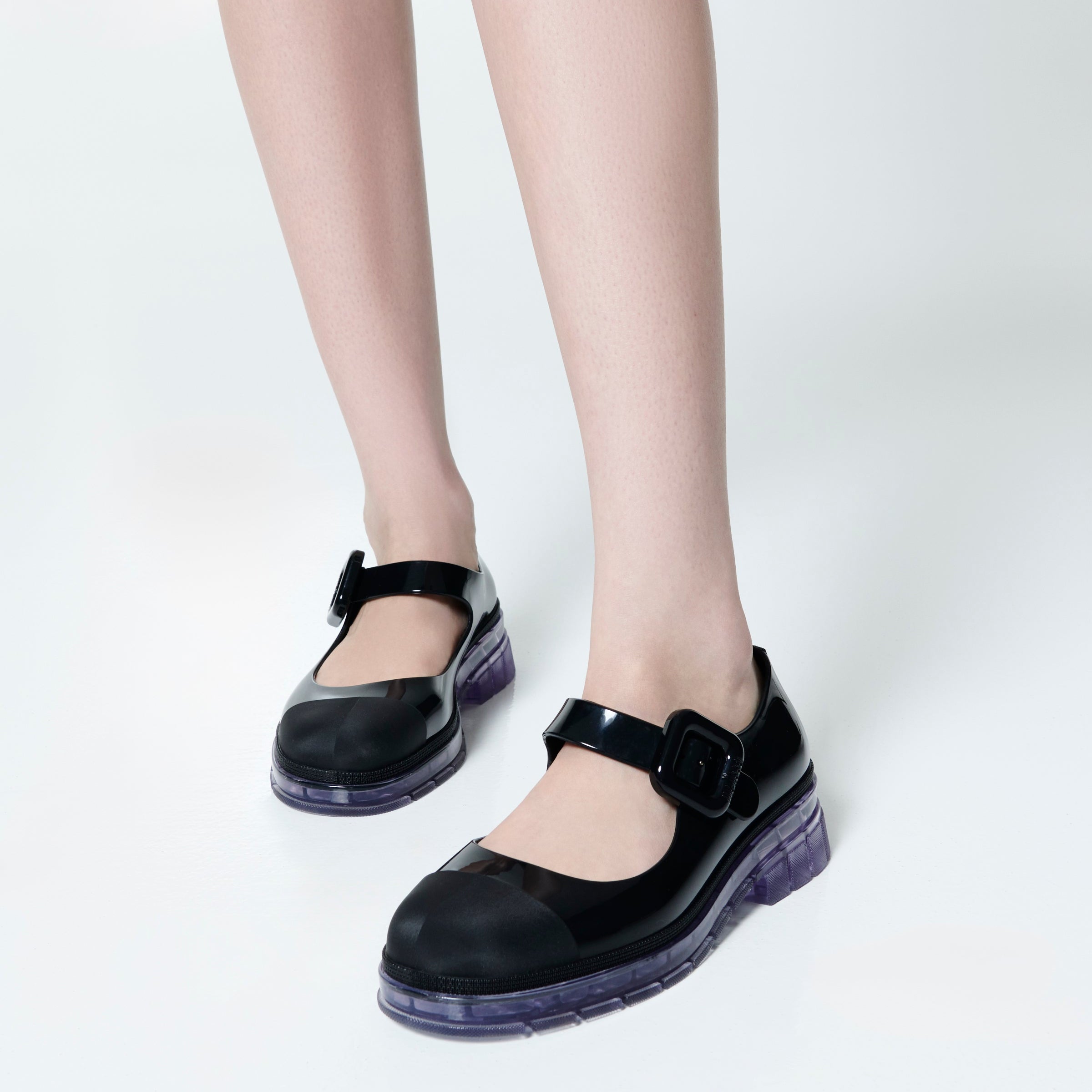 Melissa June Ad Black / Clear Damskie Półbuty Czarne