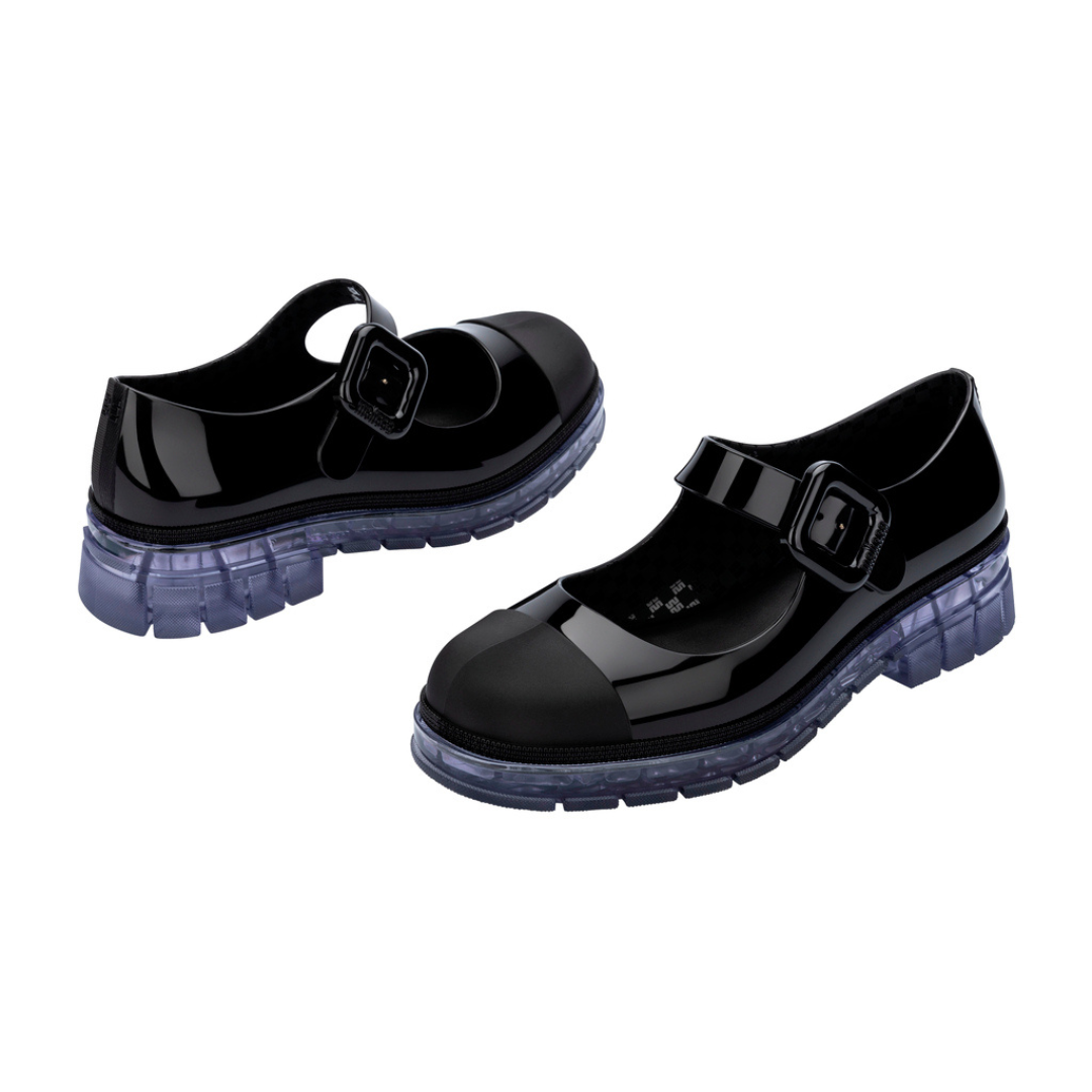 Melissa June Ad Black/ Clear Damskie Półbuty Czarne