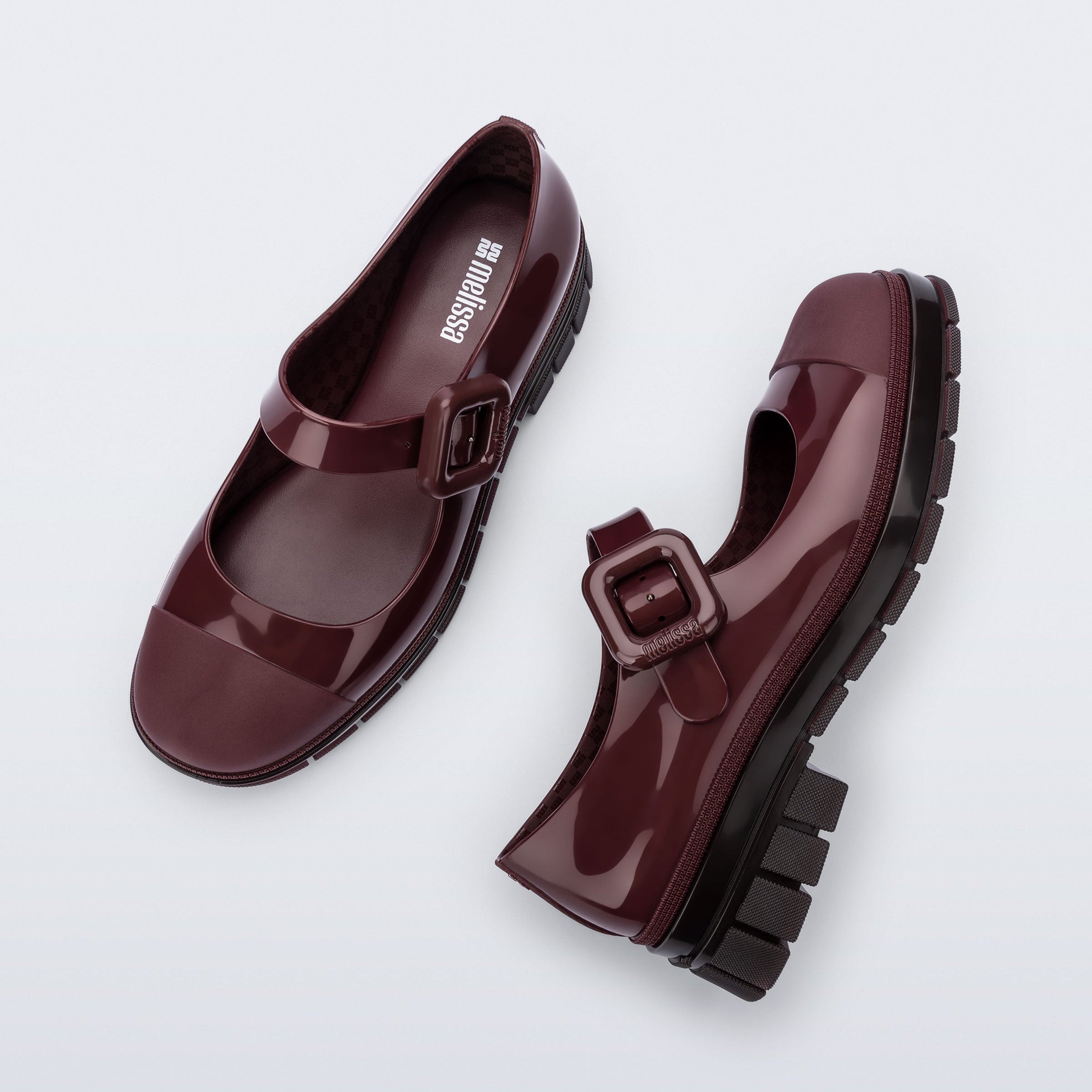 Melissa June Ad Garnet Damskie Półbuty Bordowe