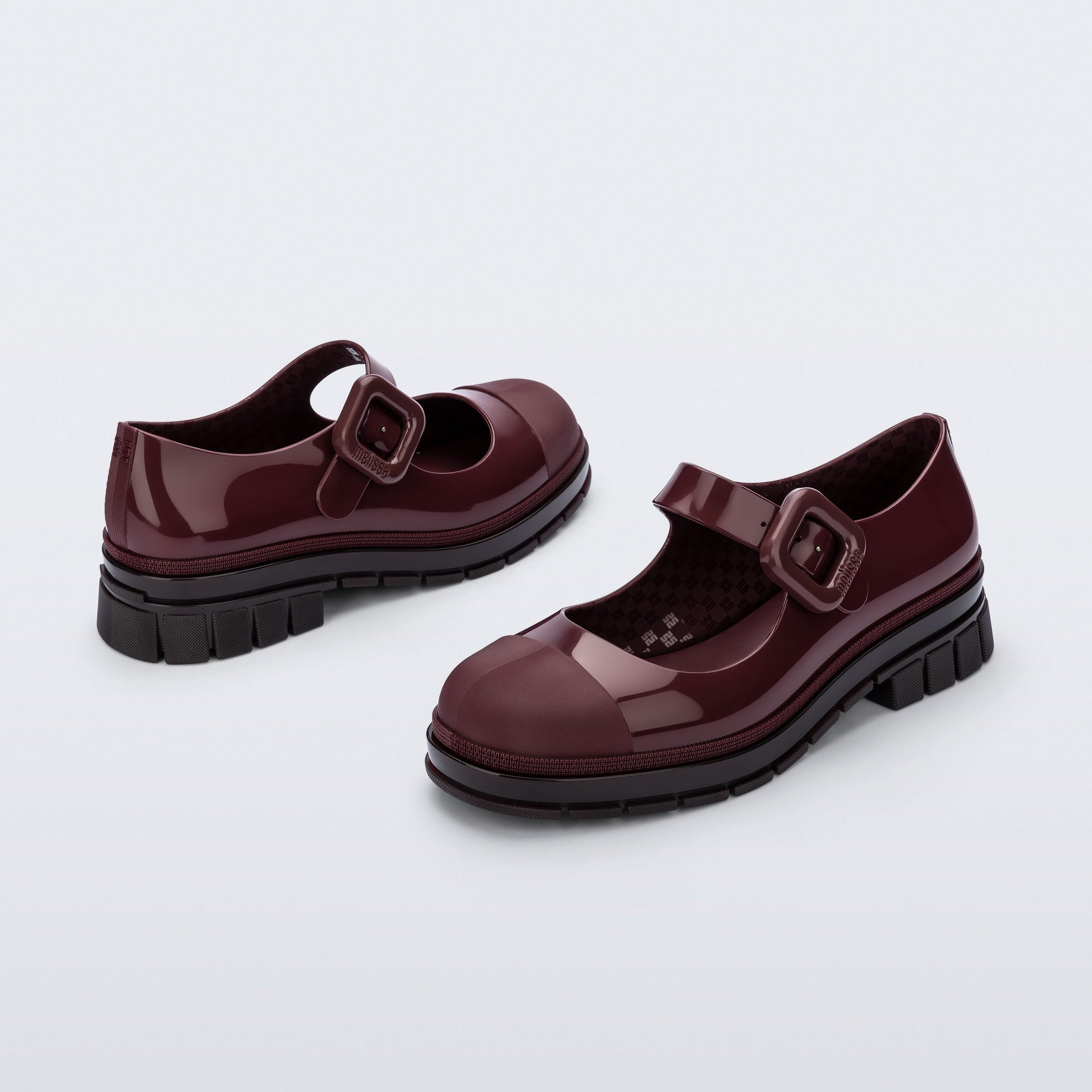 Melissa June Ad Garnet Damskie Półbuty Bordowe
