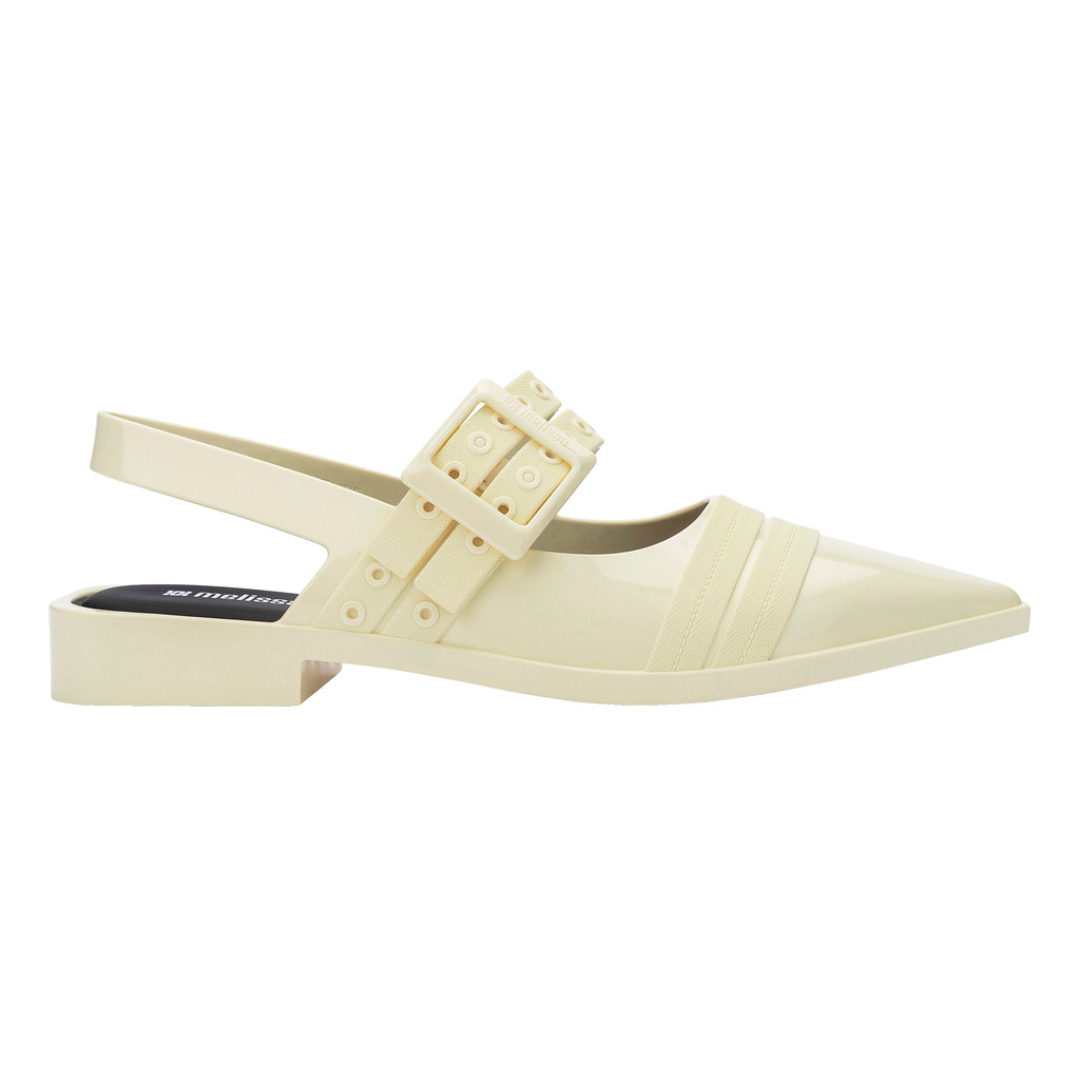 Melissa Ladylike Ad Beige/Black Sandały Damskie Beżowe