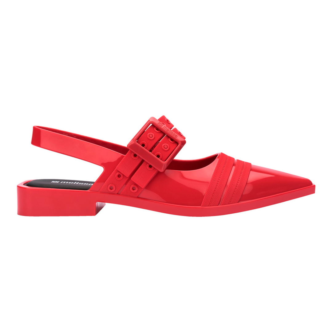 Melissa Ladylike Ad Red/Black Sandały Damskie Czerwone