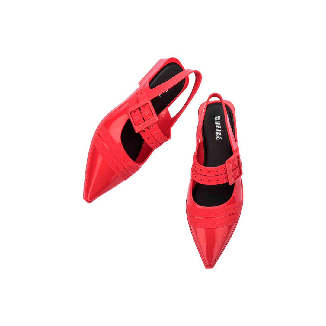 Melissa Ladylike Ad Red/Black Sandały Damskie Czerwone