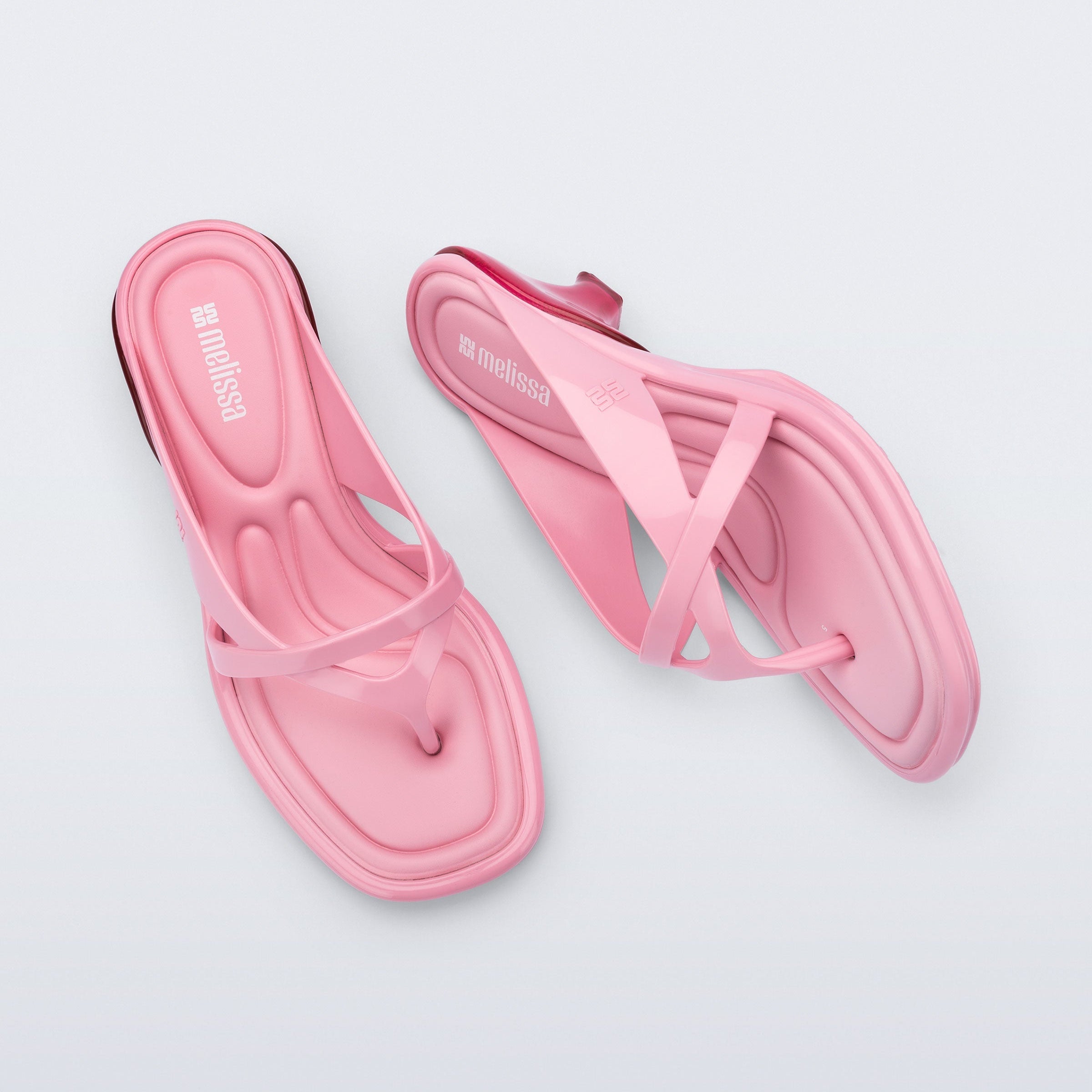 Melissa Layla AD Light Pink Klapki Damskie Na Obcasie Różowe