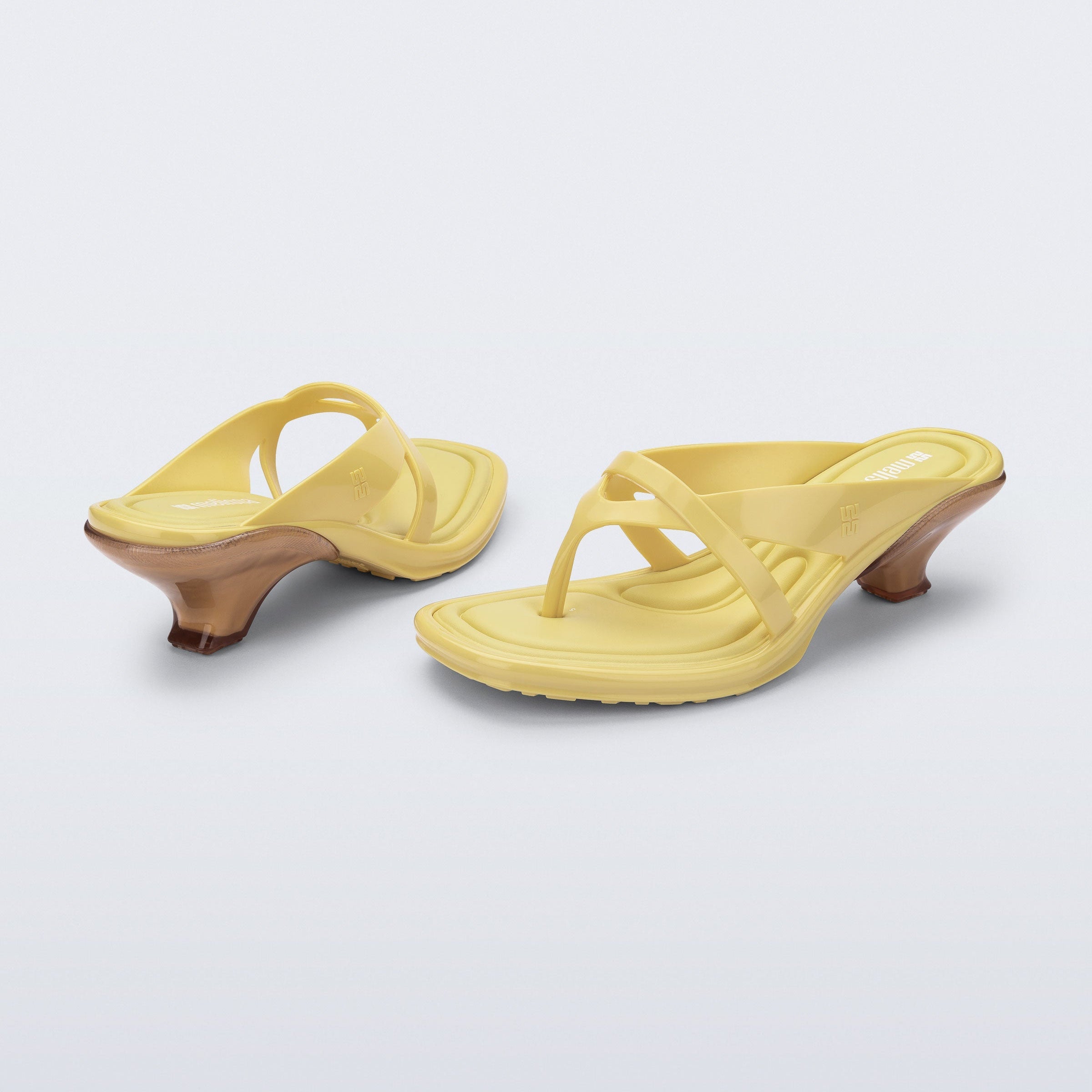 Melissa Layla AD Yellow Klapki Damskie Na Obcasie Żółte