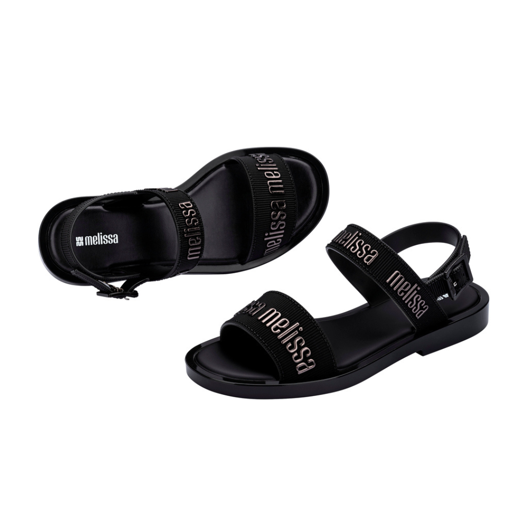 Melissa Mar M Lover AD Black/ Multicolor Sandały Damskie Czarne