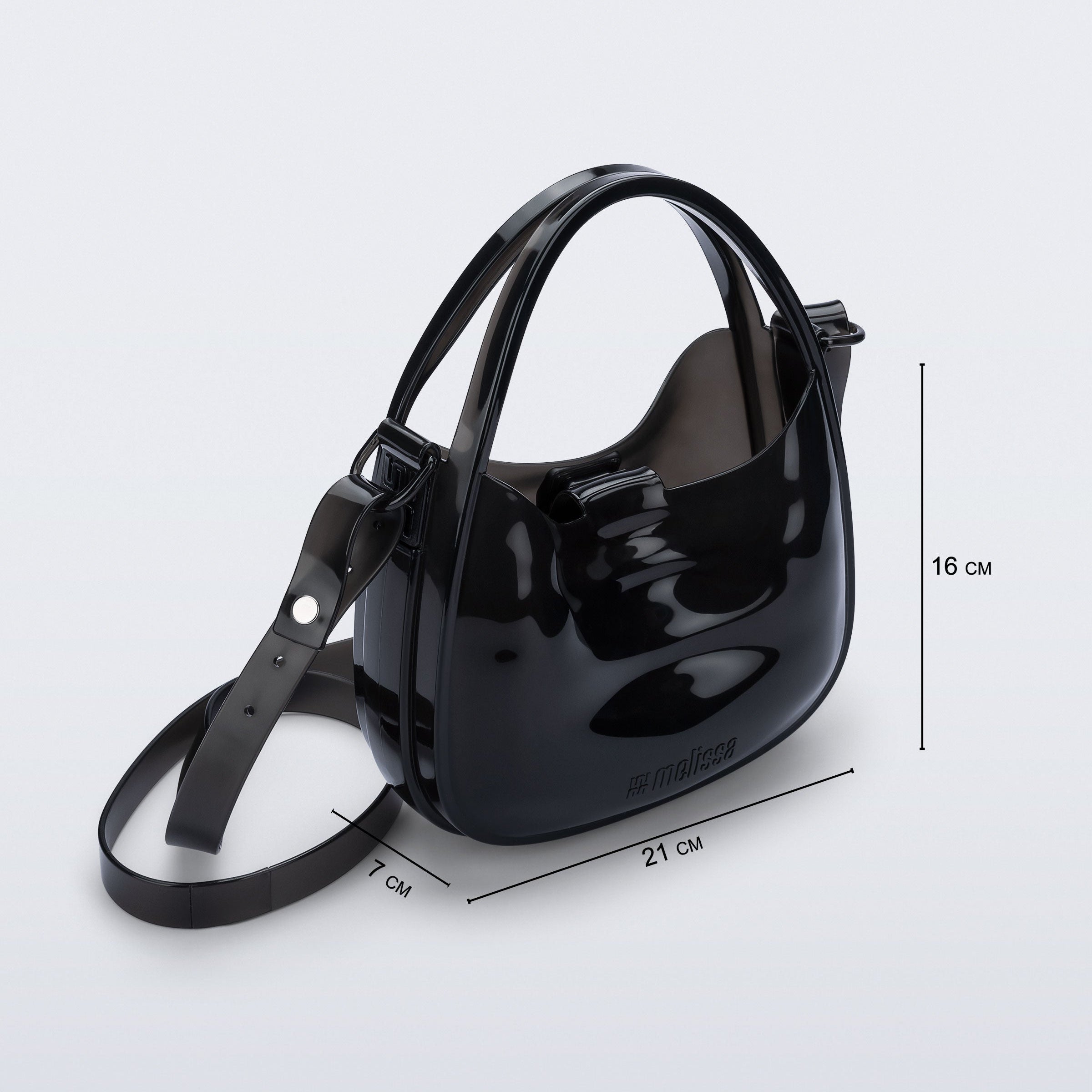Melissa Mirror Bag Clear Black Torebka Czarna