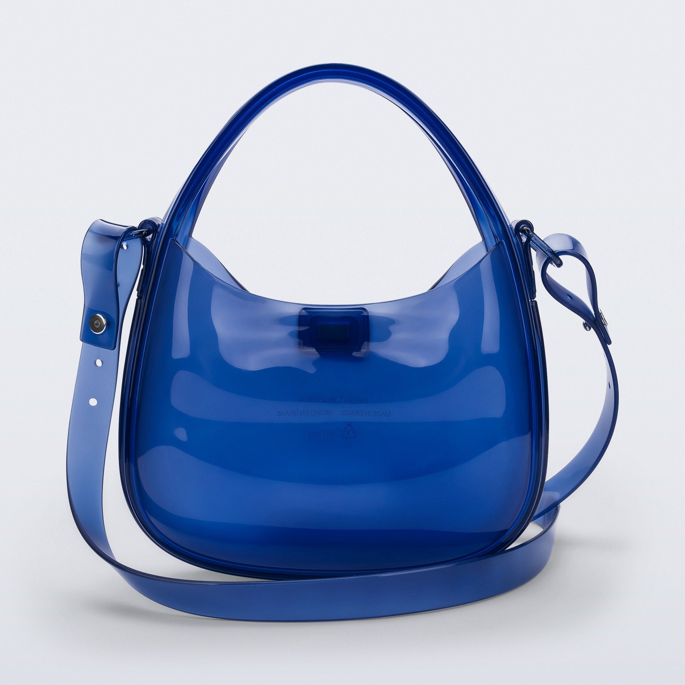 Melissa Mirror Bag Transparent Blue Black Torebka Niebieska