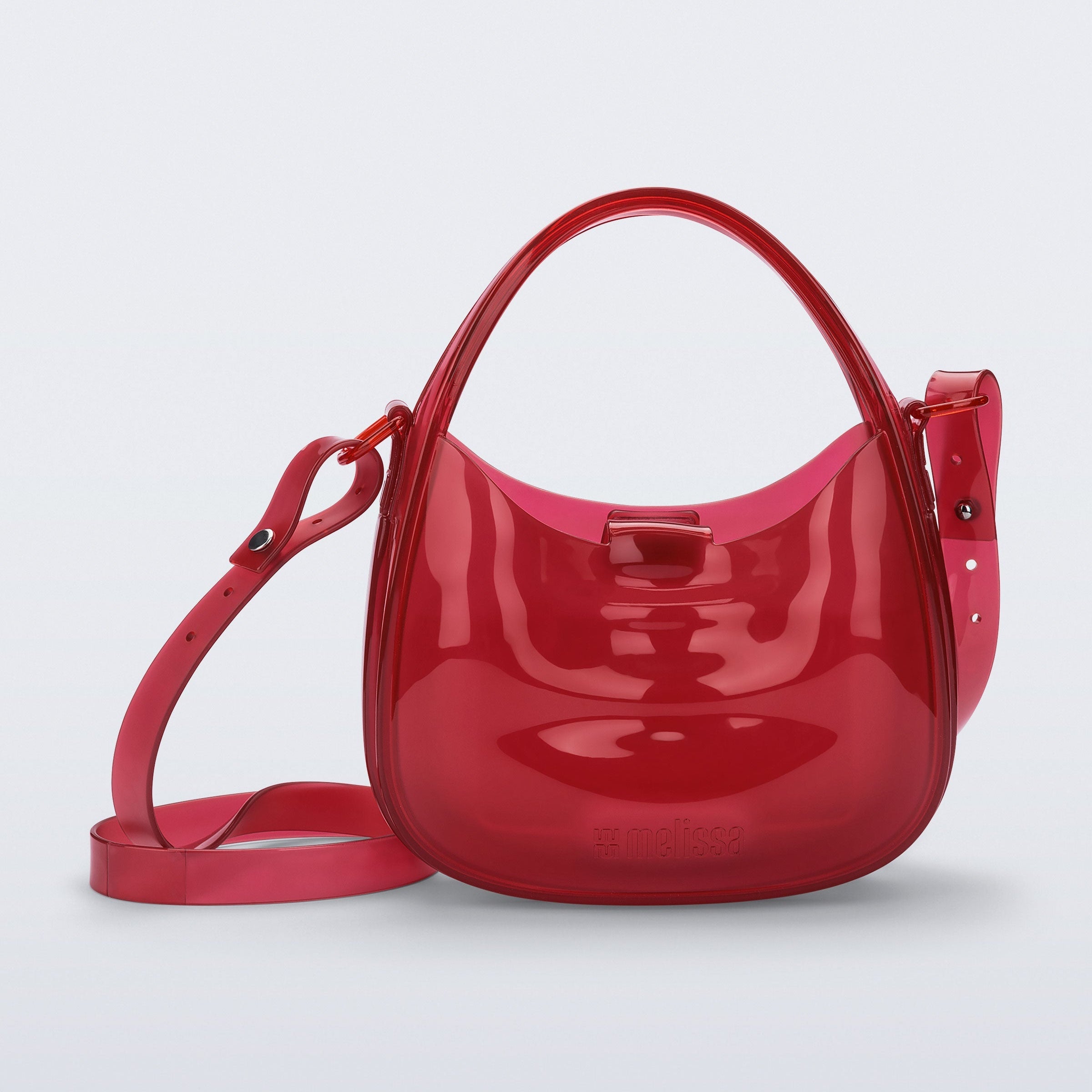 Melissa Mirror Bag Transparent Red Torebka Czerwona