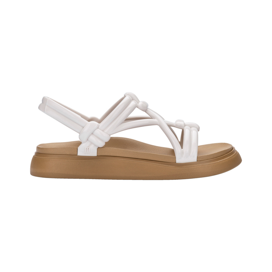 Melissa Papete Essential Sand + Beige/White Sandały Damskie Beżowe