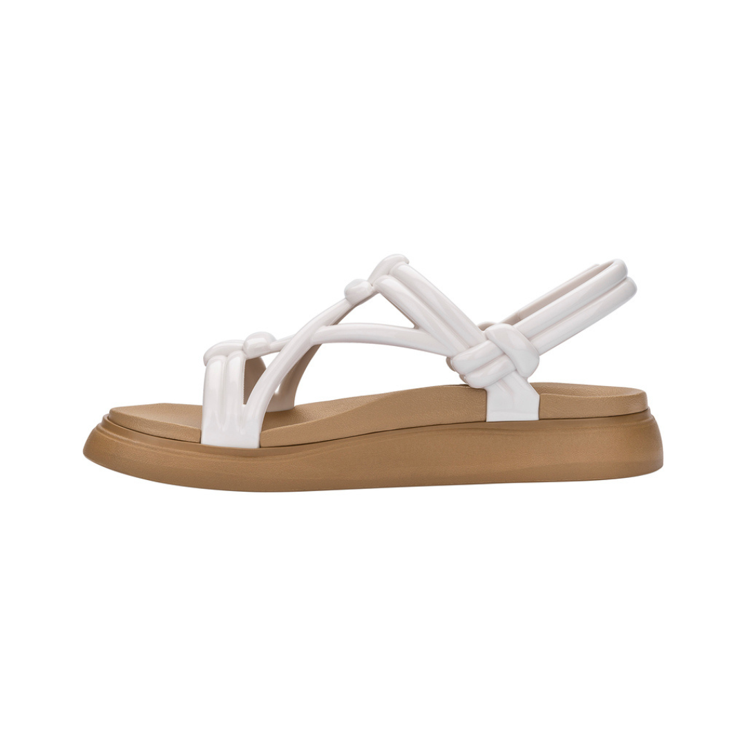 Melissa Papete Essential Sand + Beige/White Sandały Damskie Beżowe