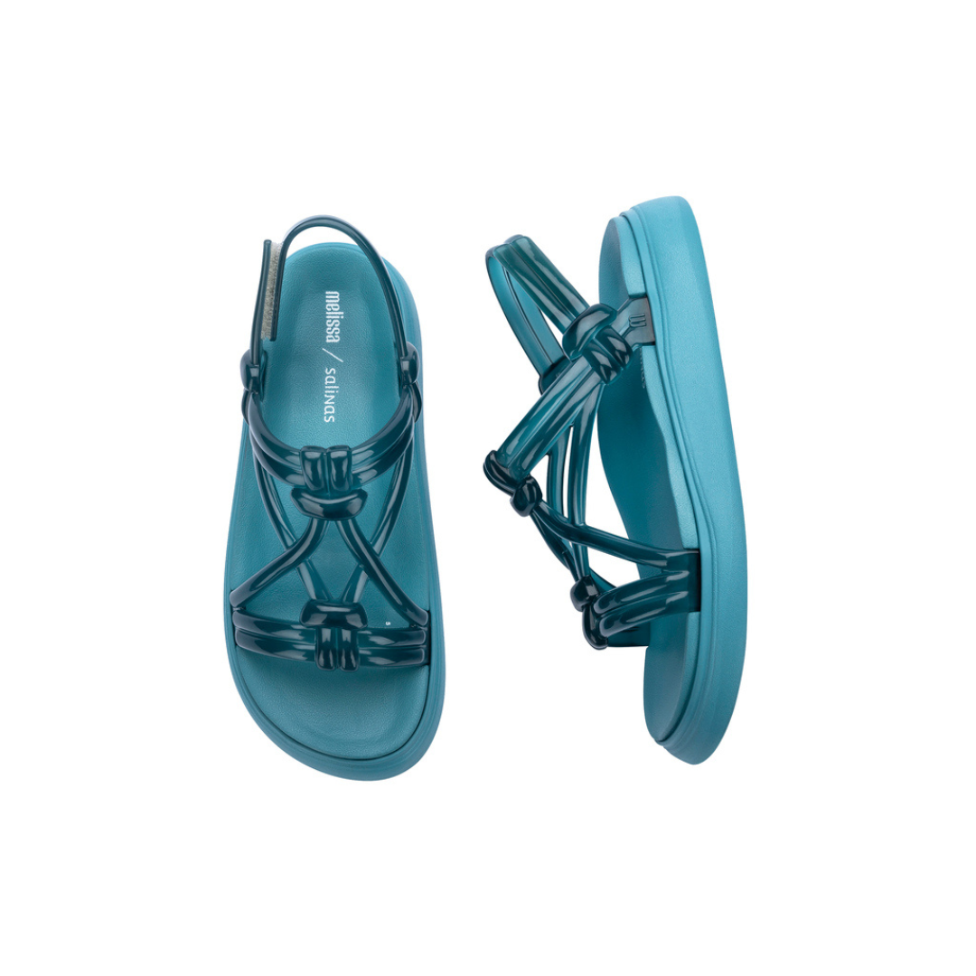 Melissa Papete Essential Sand + Green Sandały Damskie Zielone