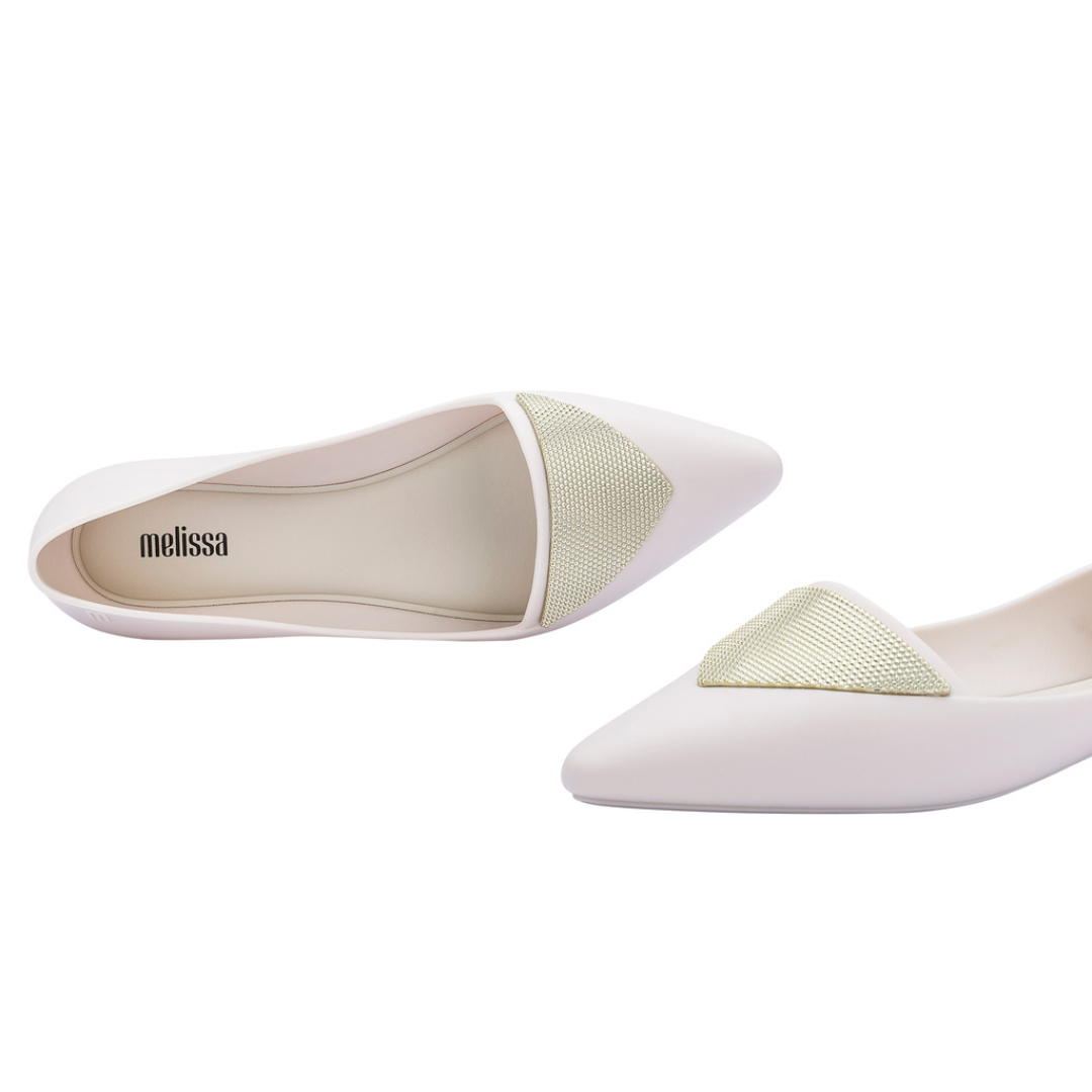 Melissa Pointy IV AD Beige Baleriny Damskie Beżowe
