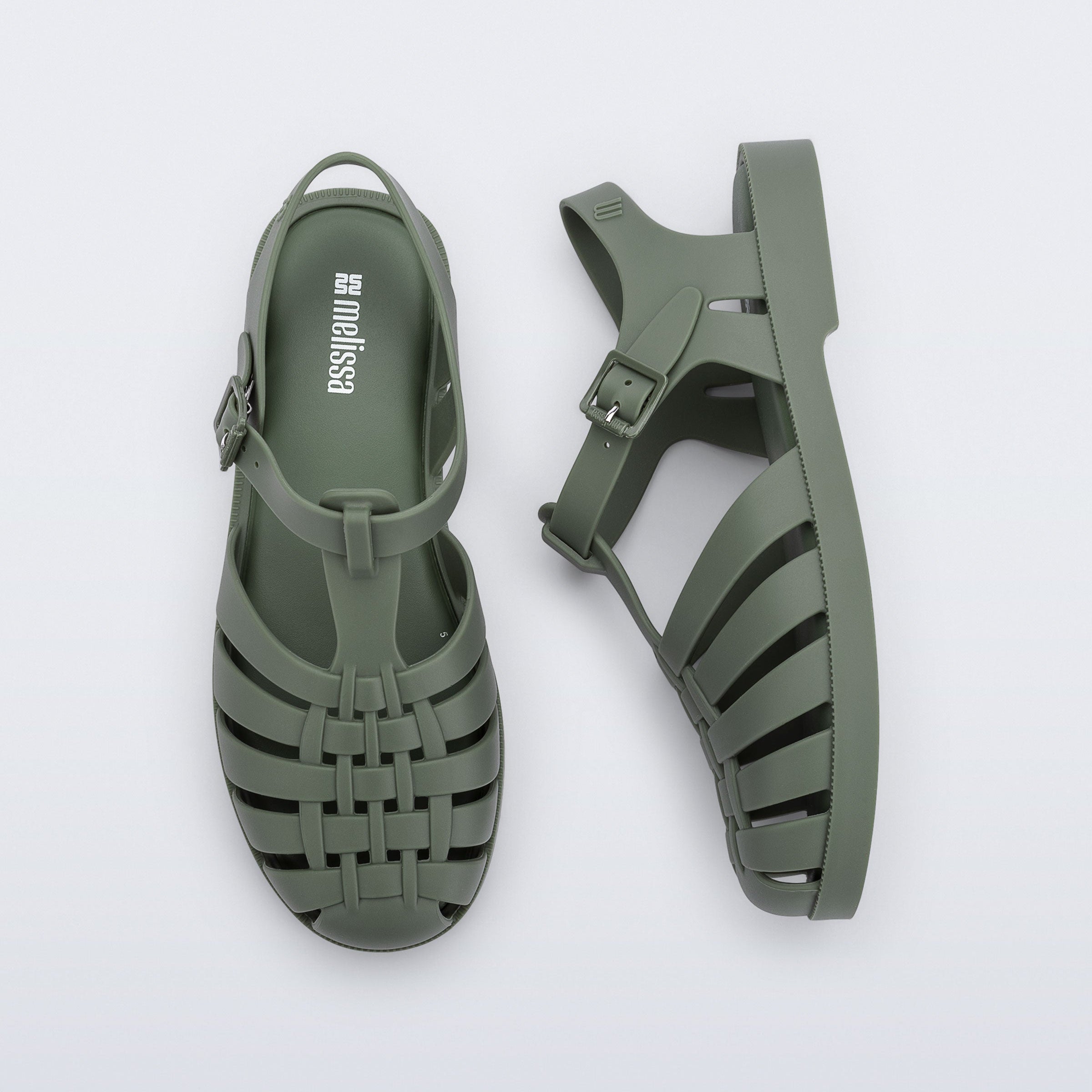 Melissa Possession AD Dark Green Sandały Damskie Zielone