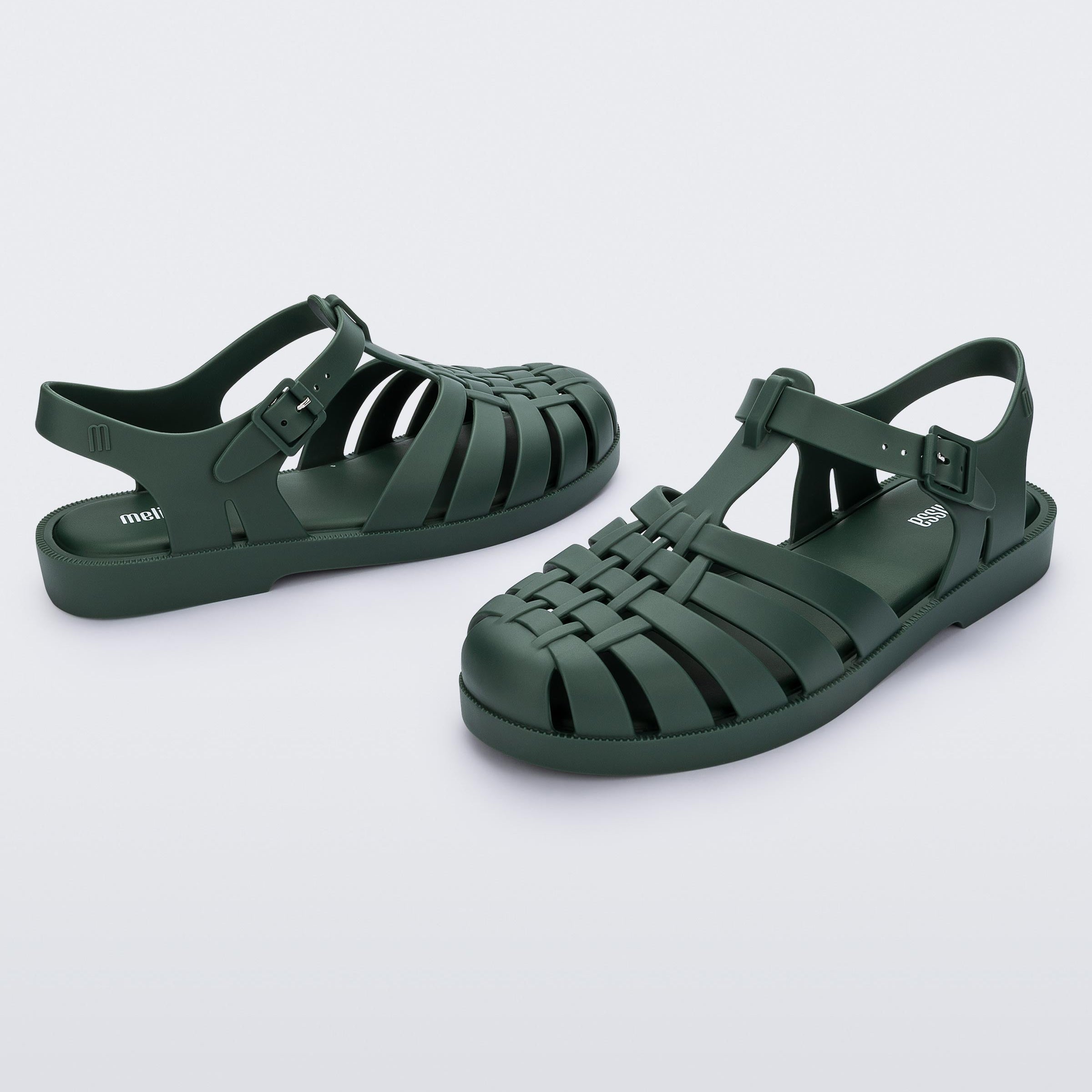 Melissa Possession AD Green Matt Sandały Damskie Zielone Matowe