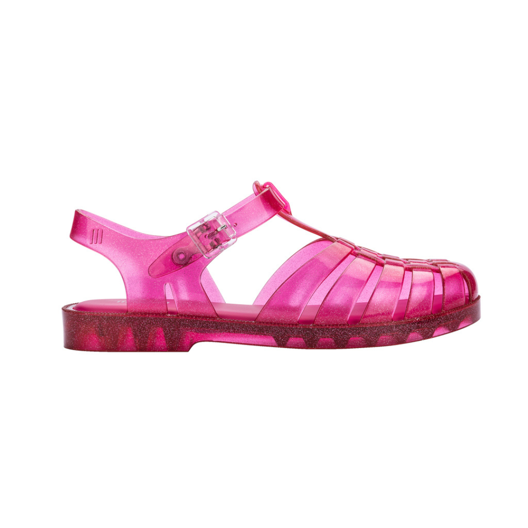 Melissa Possession Final De Ano Ad Fucsia Glitter Sandały Damskie Fuksjowe Brokat