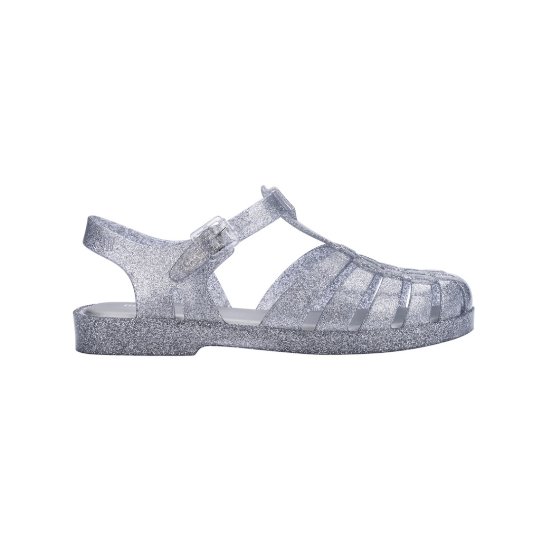 Melissa Possession Final De Ano Ad Silver Glitter Sandały Damskie Srebrne Borkat