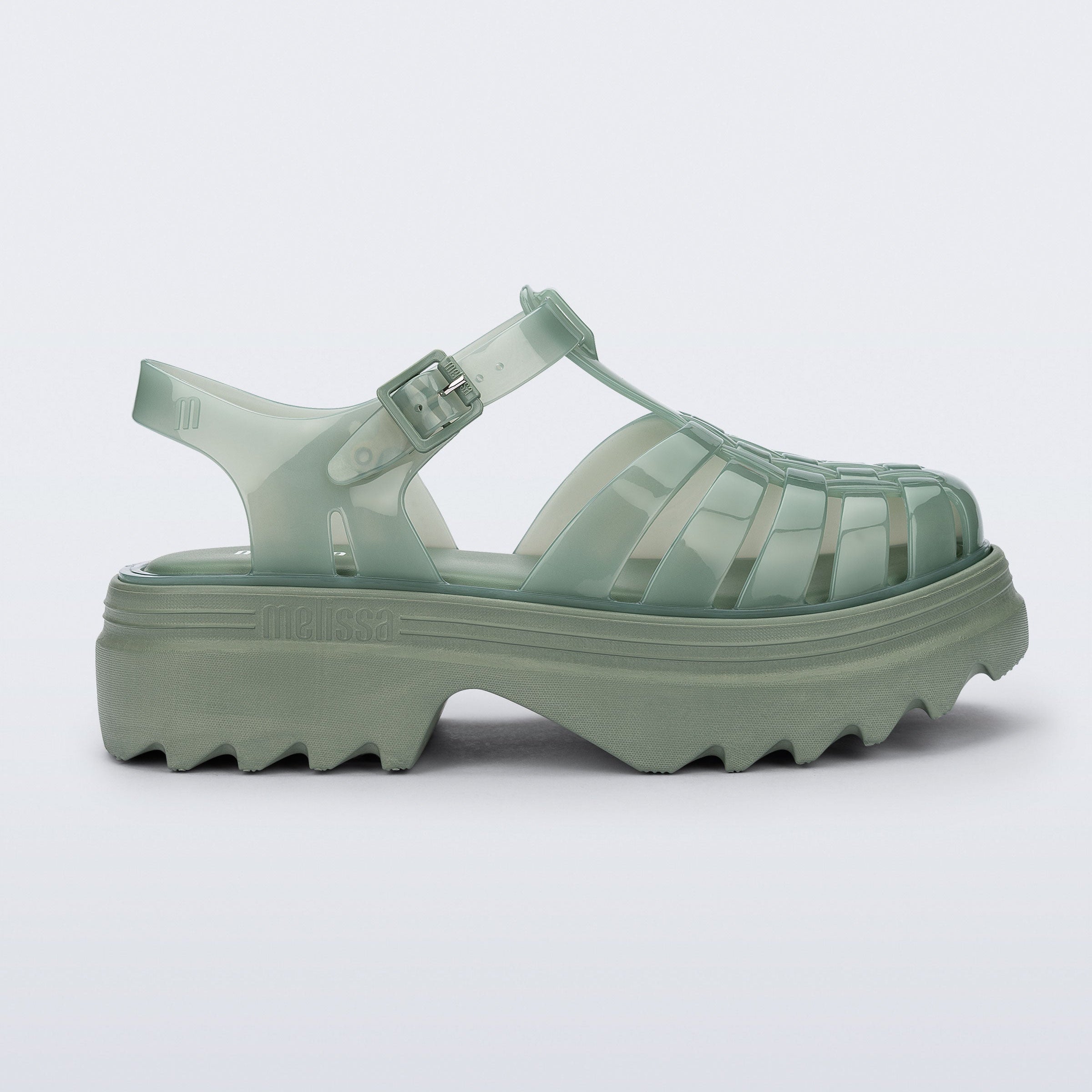 Melissa Possession Platform II AD Green Sandały Na Platformie Damskie Zielone