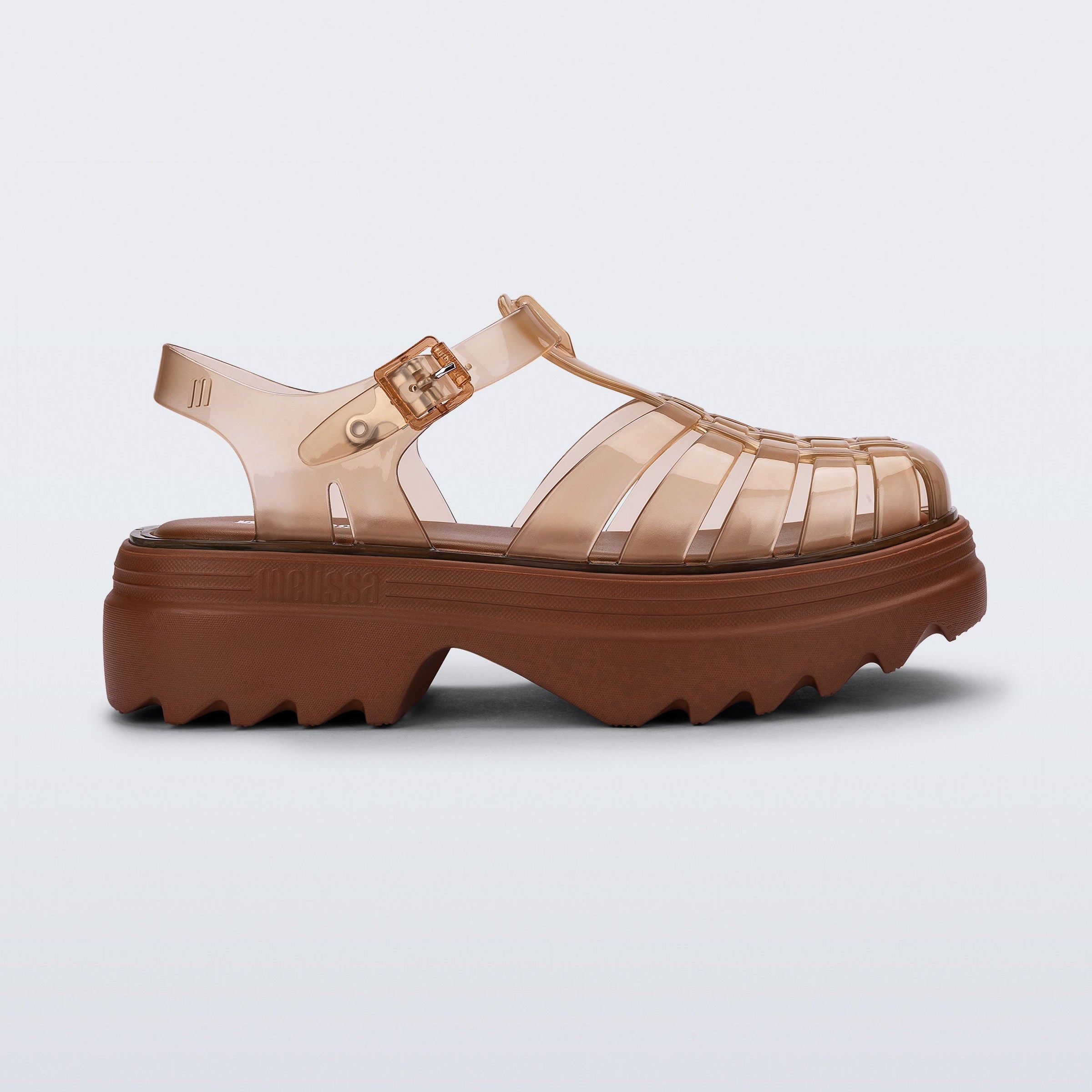 Melissa Possession Platform II AD Transparent Brown Sandały Na Platformie Damskie Brązowe