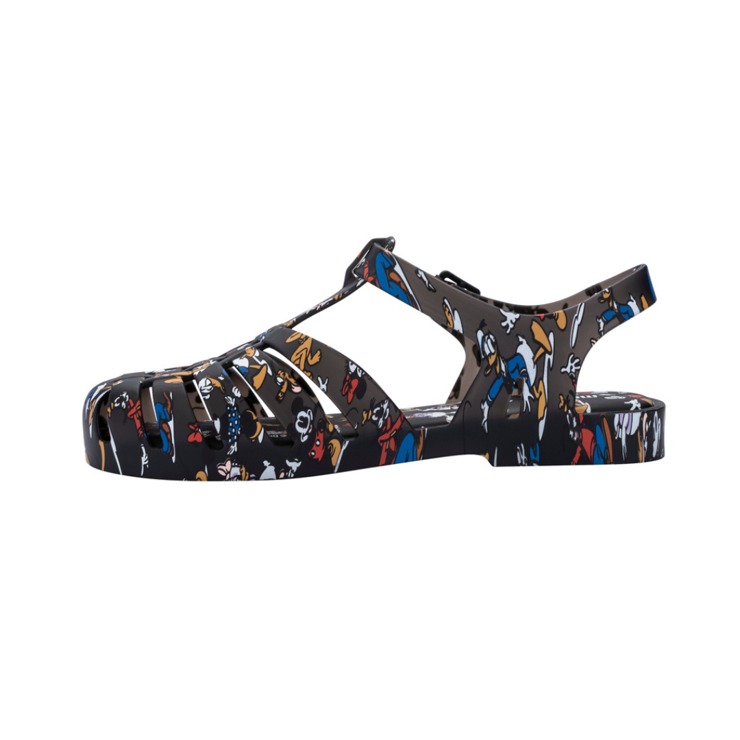 Melissa Possession Print + Mickey Black Multicolor Sandały Damskie Czarne