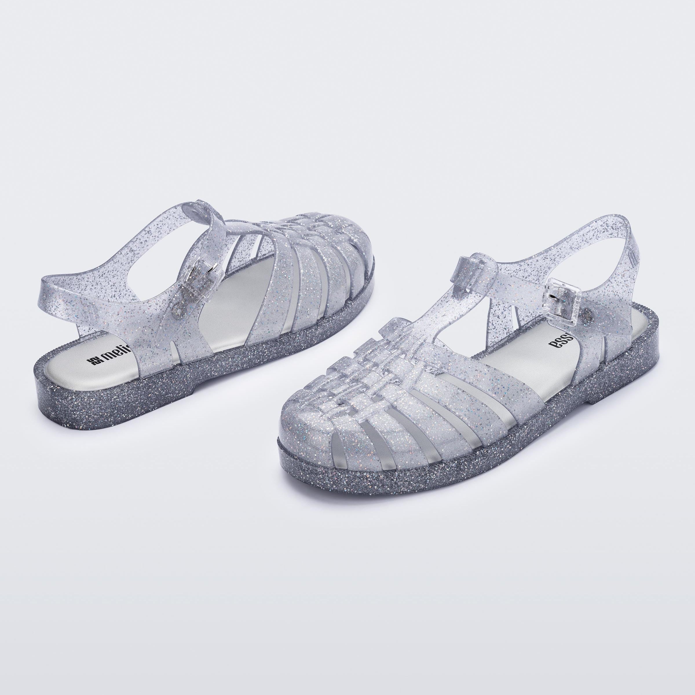 Melissa Possession Shiny AD Clear Glitter Sandały Damskie Transparentne Brokat
