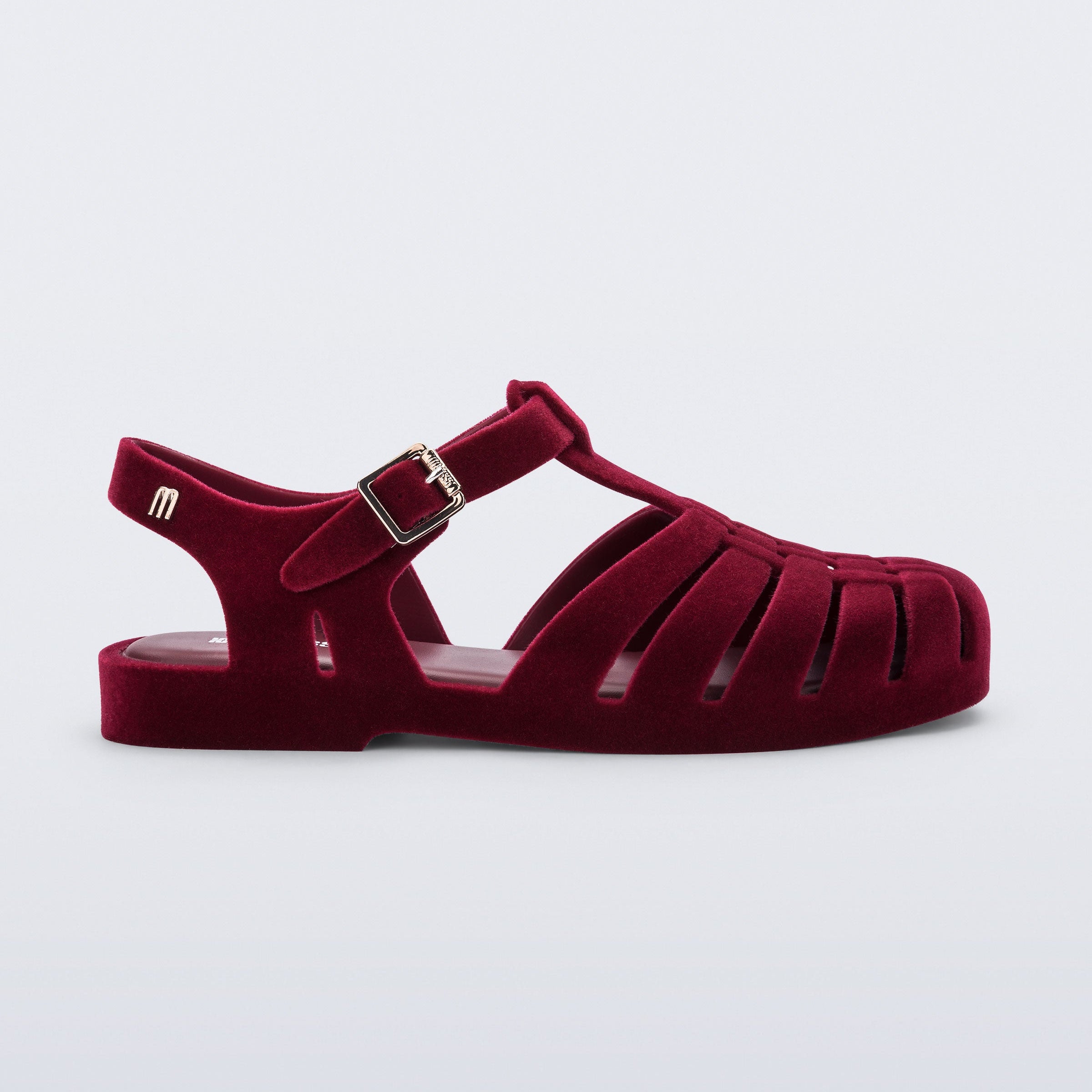 Melissa Possession Velvet II AD Red Flocked Sandały Damskie Czerwone