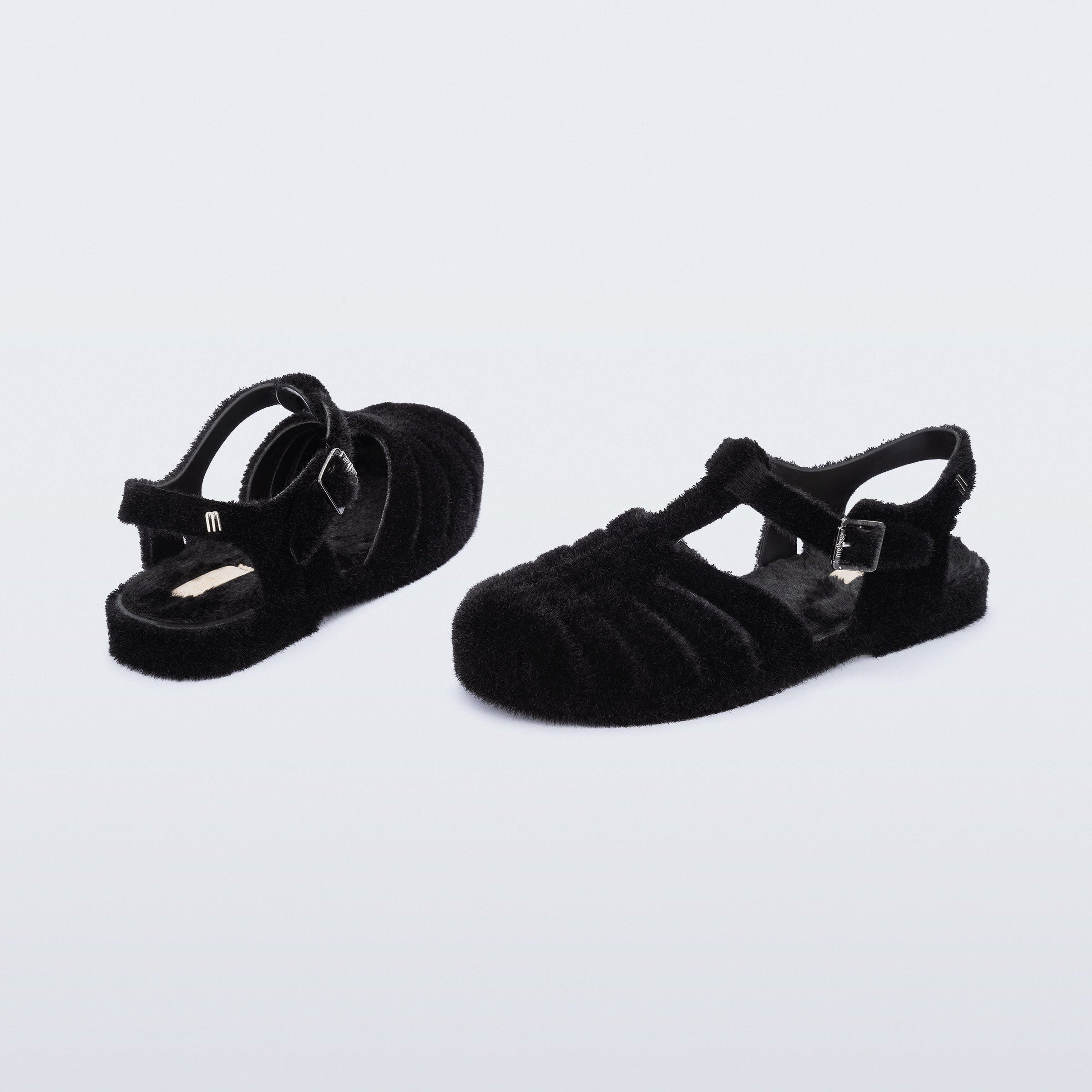 Melissa Possession Warm AD Black Flocked Sandały Damskie Czarne