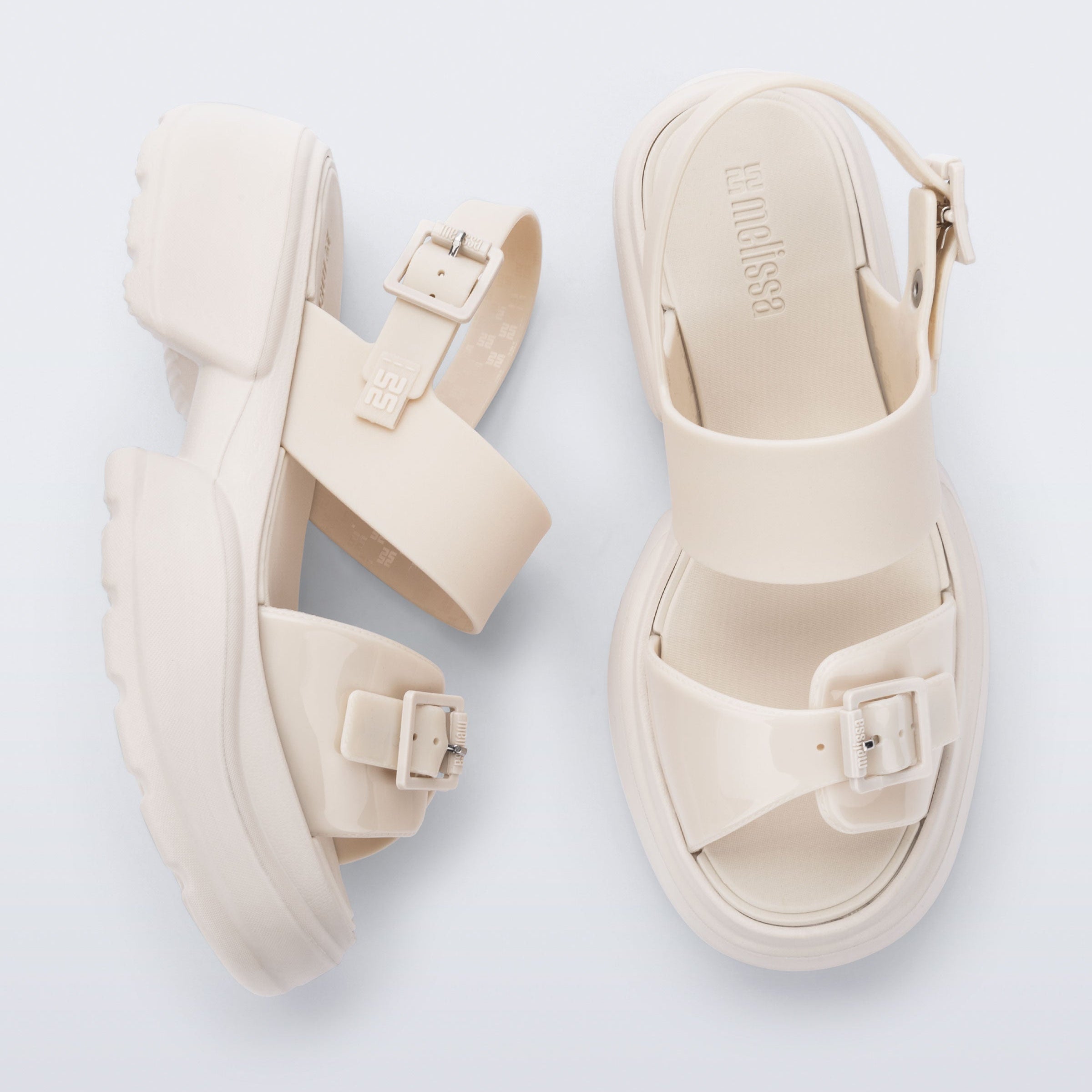 Melissa Push AD Beige Sandały Damskie Na Platformie Beżowe