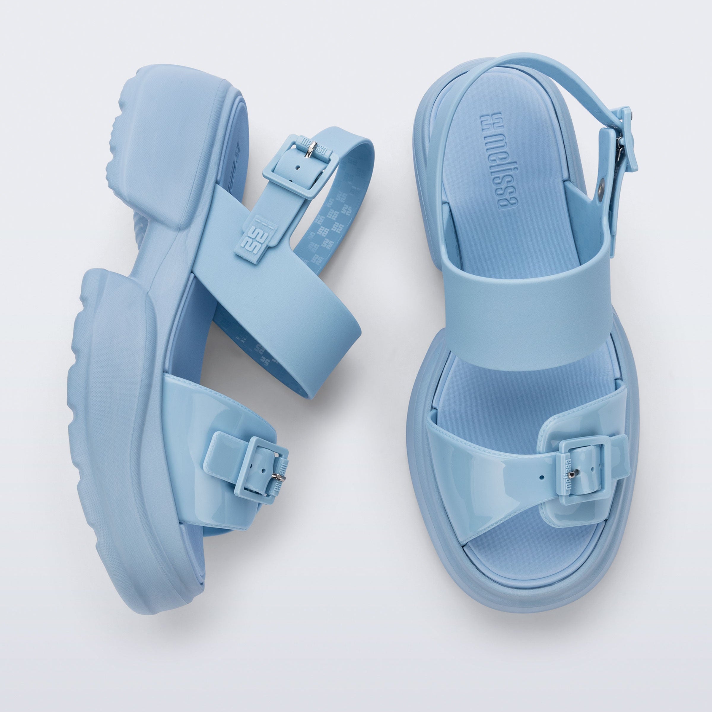 Melissa Push AD Blue Sandały Damskie Na Platformie Niebieskie