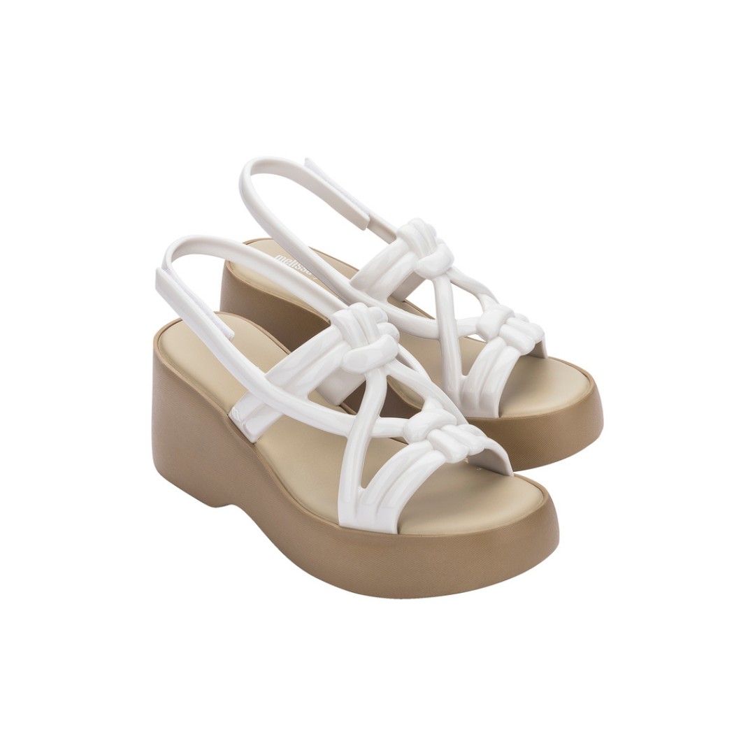 Melissa Sand + Salinas AD Beige/White Sandały Damskie Beżowe