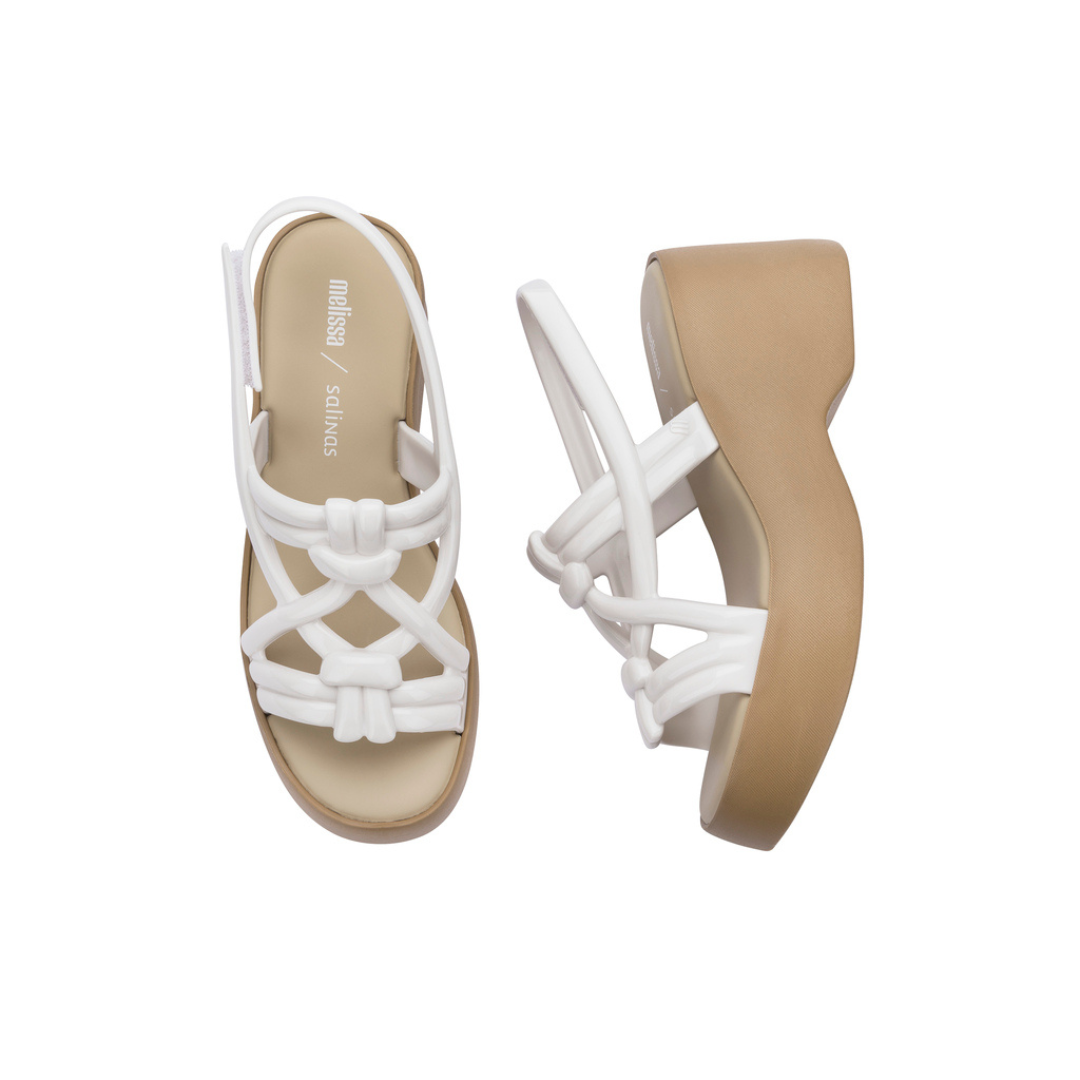 Melissa Sand + Salinas AD Beige/White Sandały Damskie Beżowe