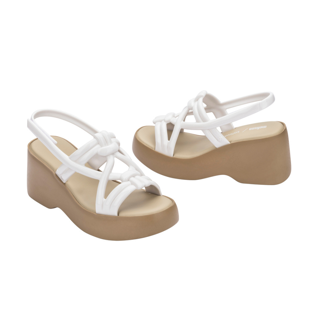 Melissa Sand + Salinas AD Beige/White Sandały Damskie Beżowe