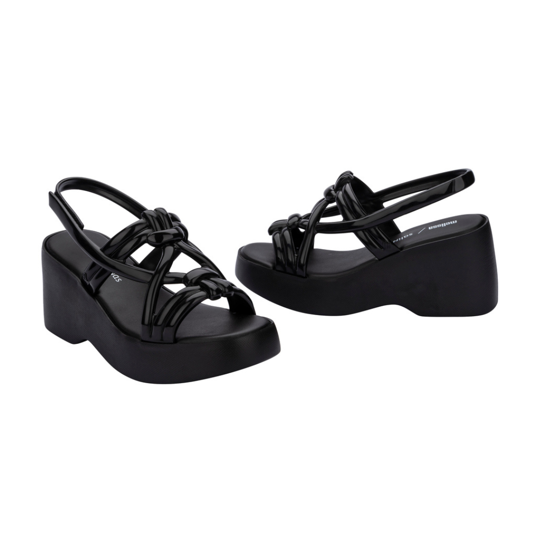 Melissa Sand + Salinas AD Black Sandały Damskie Czarne