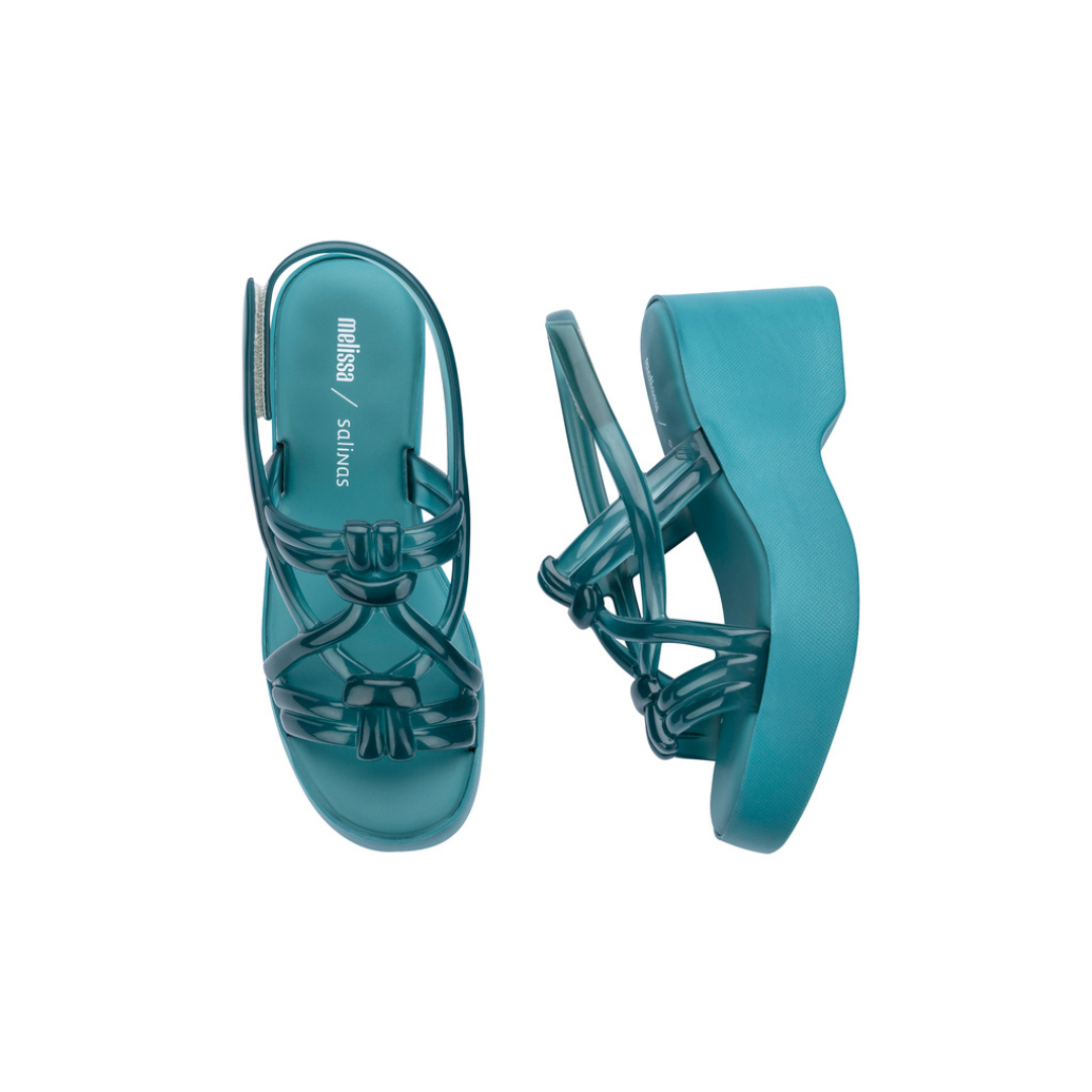 Melissa Sand + Salinas AD Green Sandały Damskie Zielone