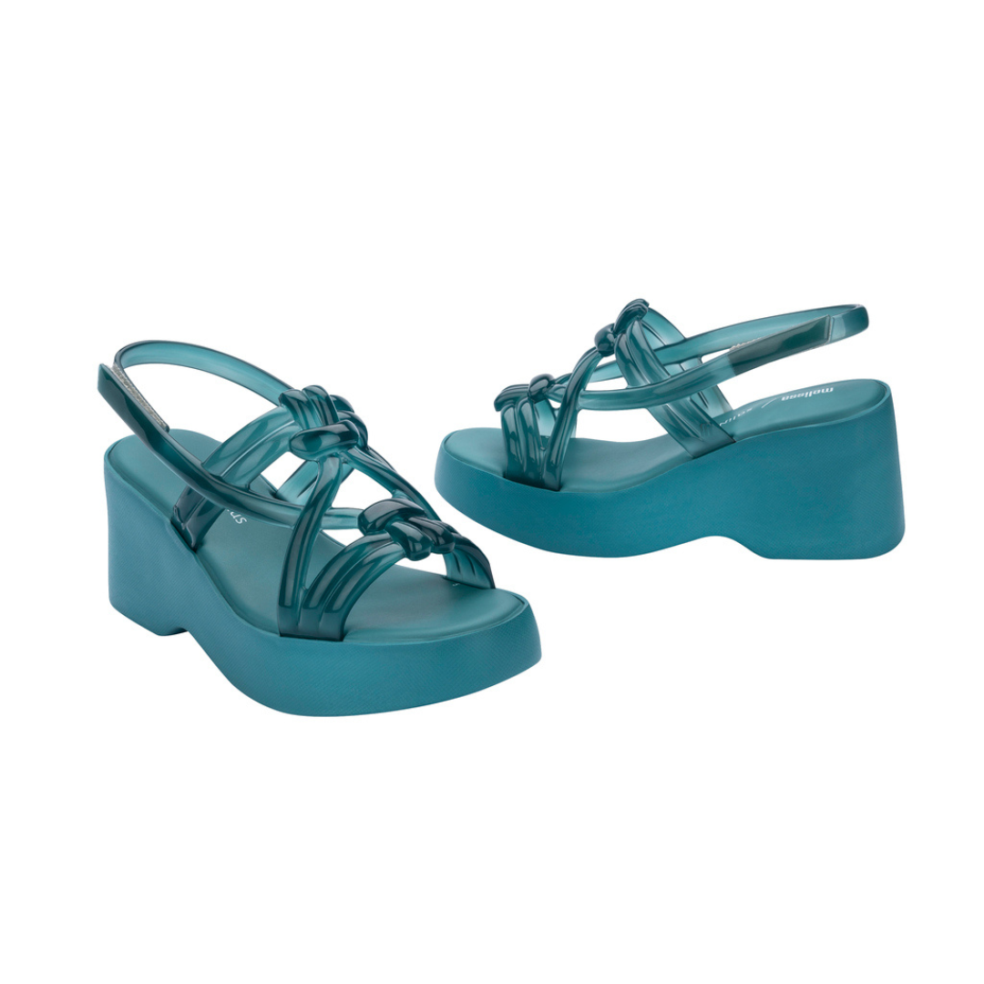 Melissa Sand + Salinas AD Green Sandały Damskie Zielone