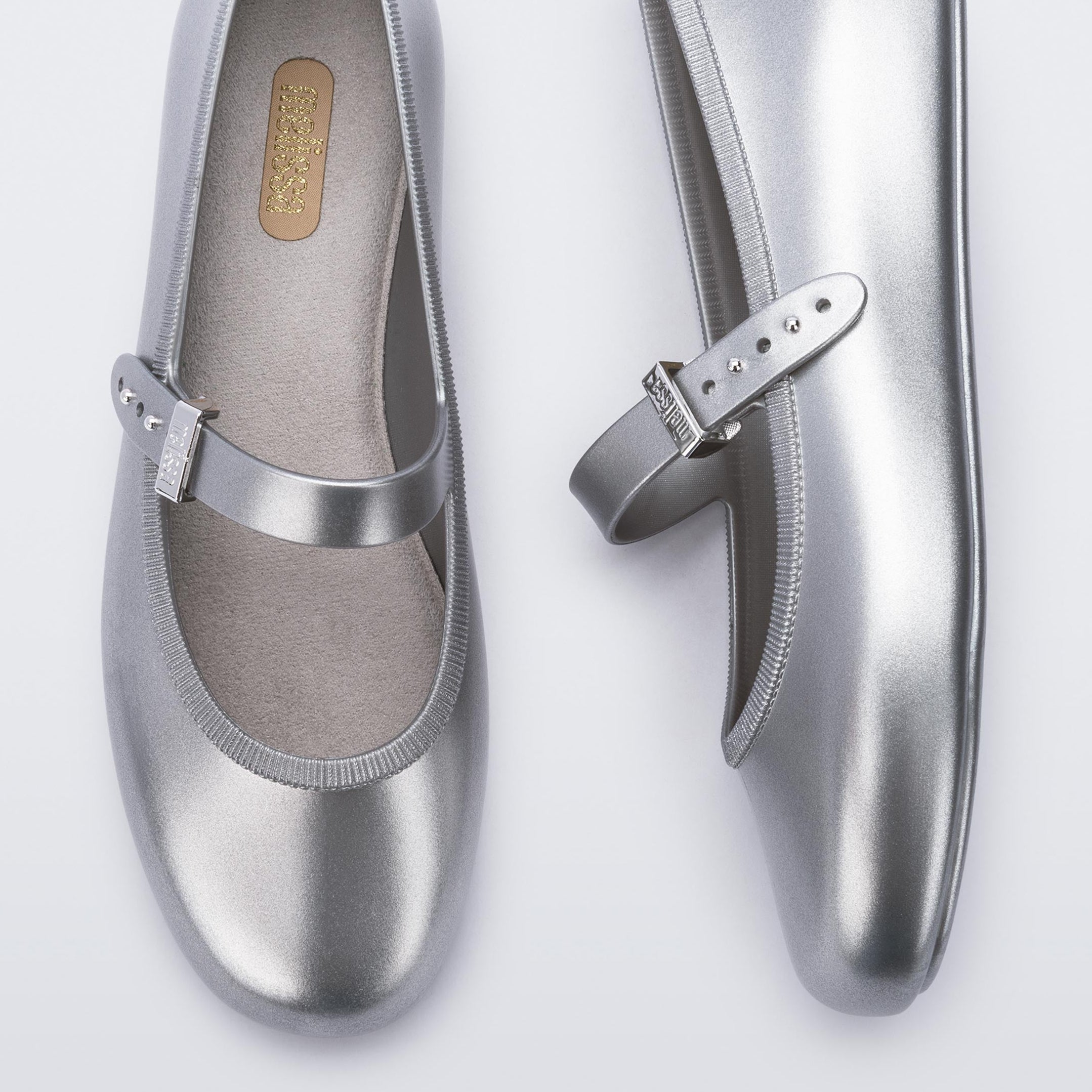 Melissa Soft Ballerina AD Silver Baleriny Damskie Srebrne