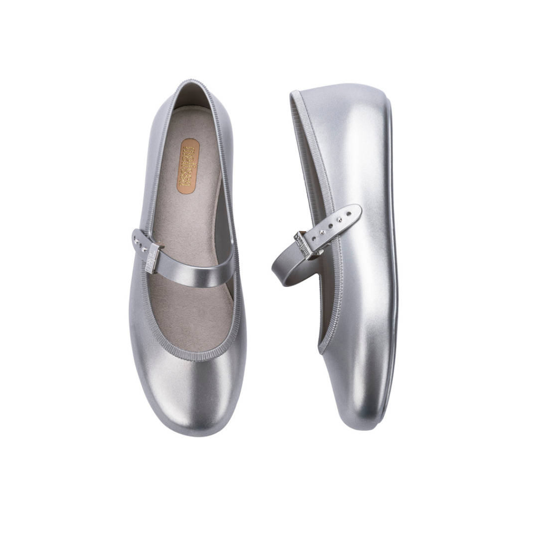 Melissa Soft Ballerina AD Silver Baleriny Damskie Srebrne