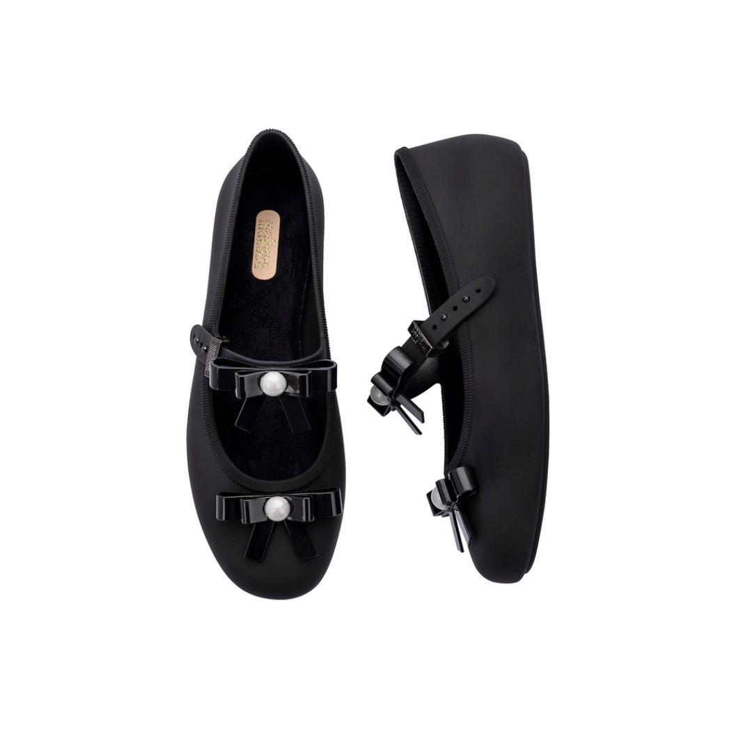 Melissa Soft Ballerina Bow AD Black Baleriny Damskie Czarne